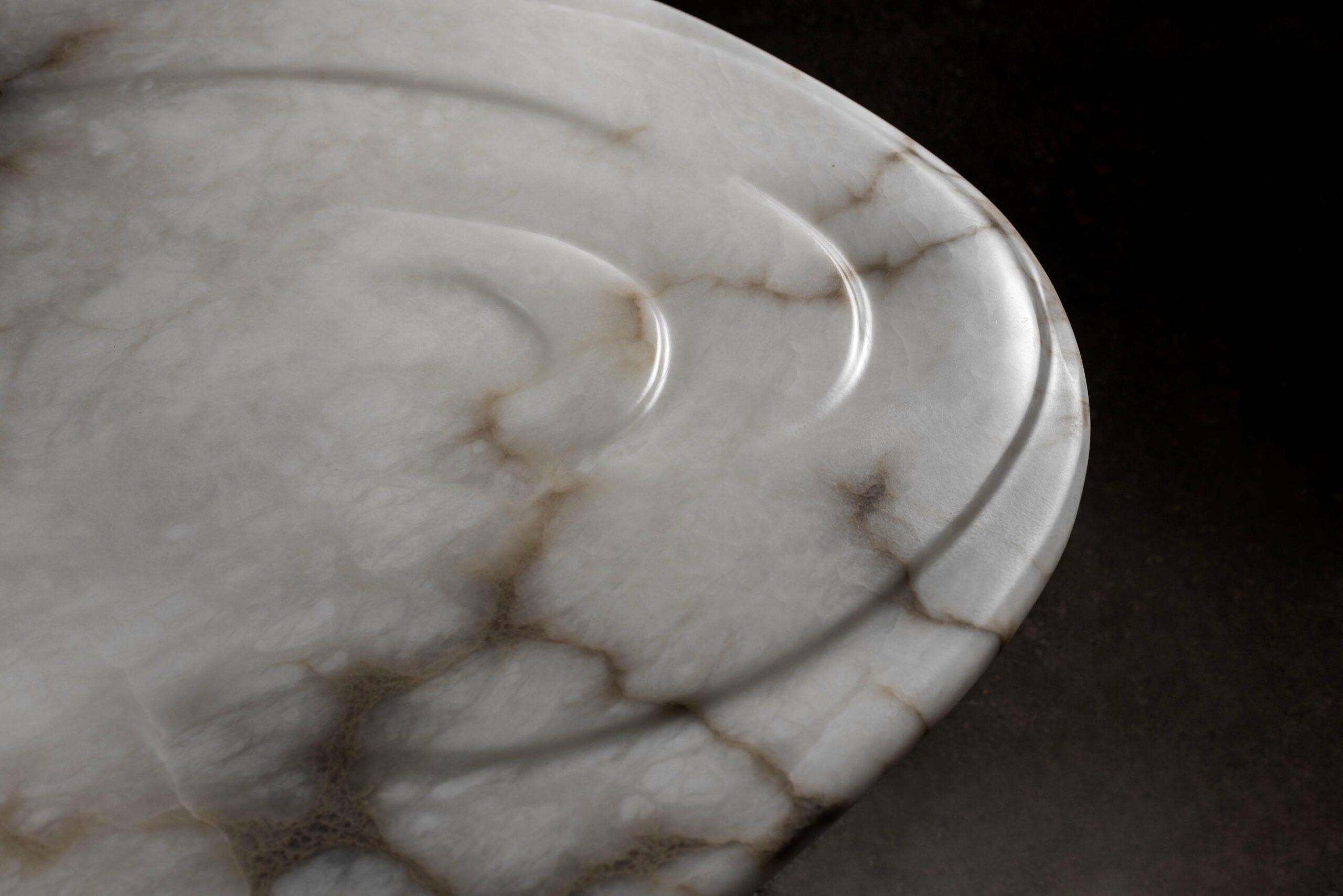 Aqua Fossil Center Table II in Alabaster by Amarist Studio 6
