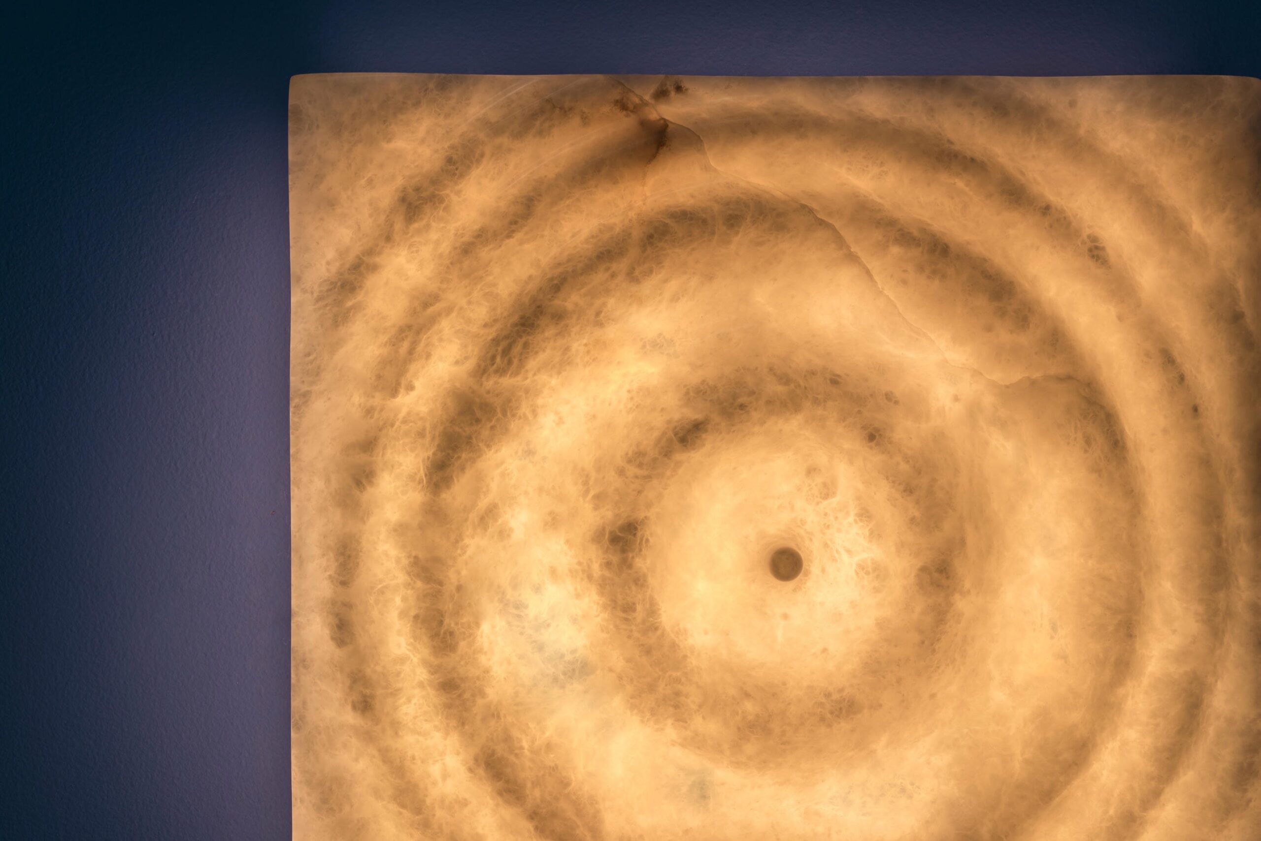 Aqua Fossil Drop Light Wall Sculpture in Alabaster by Amarist Studio 8