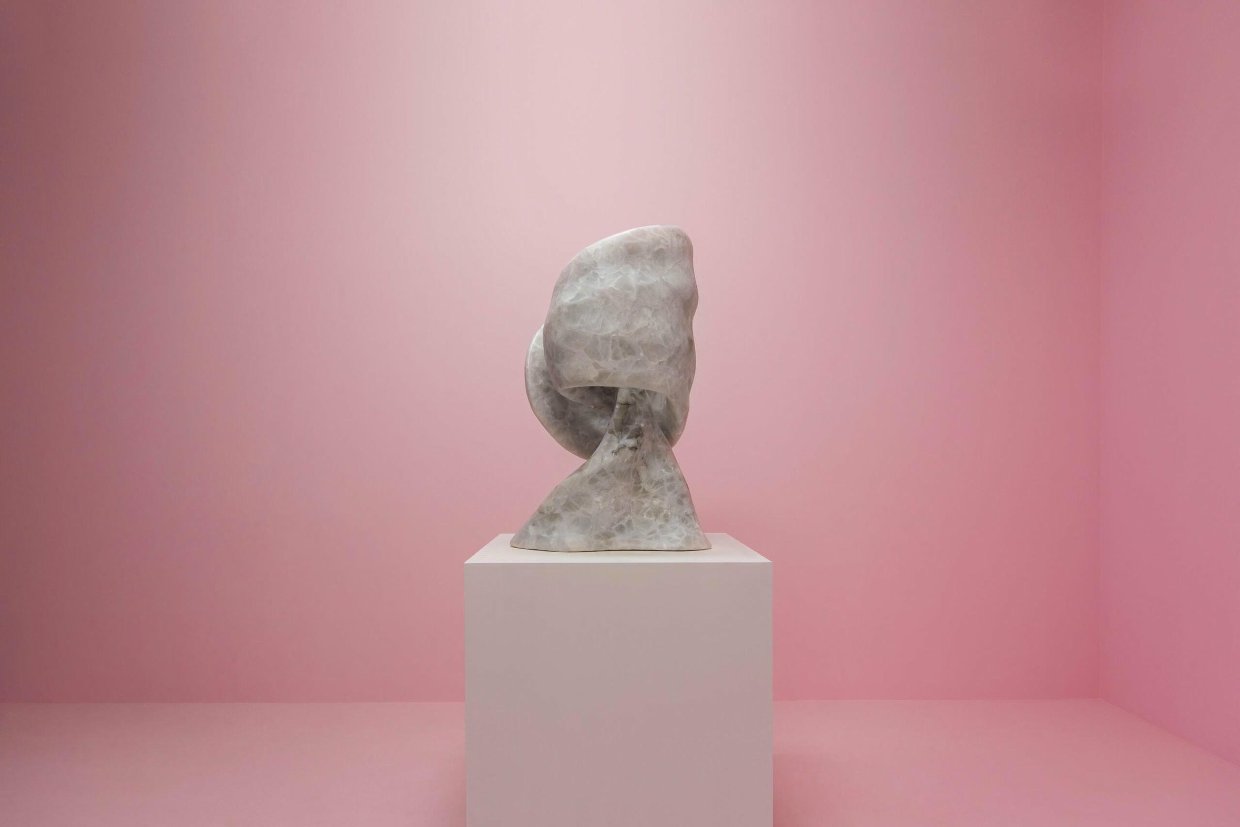 Aqua Fossil Sculptural Table Light in Alabaster & Resin by Amarist Studio 11