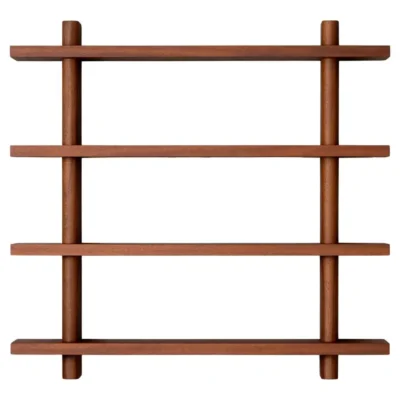 Edge Shelf in Walnut Veneer With Satin Clear Coat by Veermakers