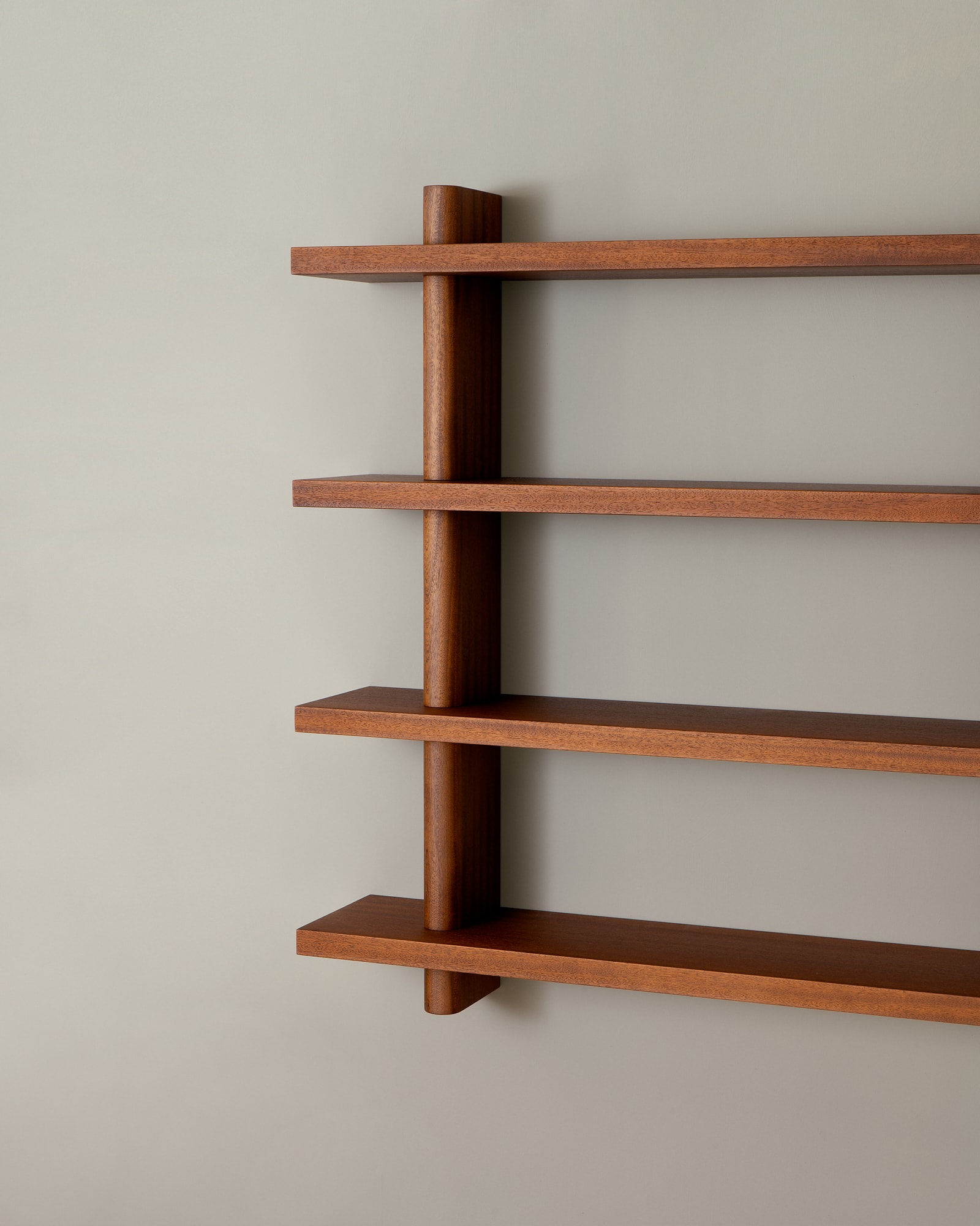 Edge Shelf in Walnut Veneer With Satin Clear Coat by Veermakers 3