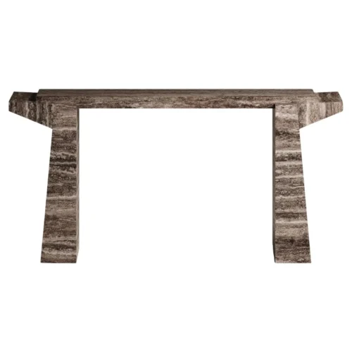 Tecton Console in Travertine by Felix Millory for Monitillo 1980 1