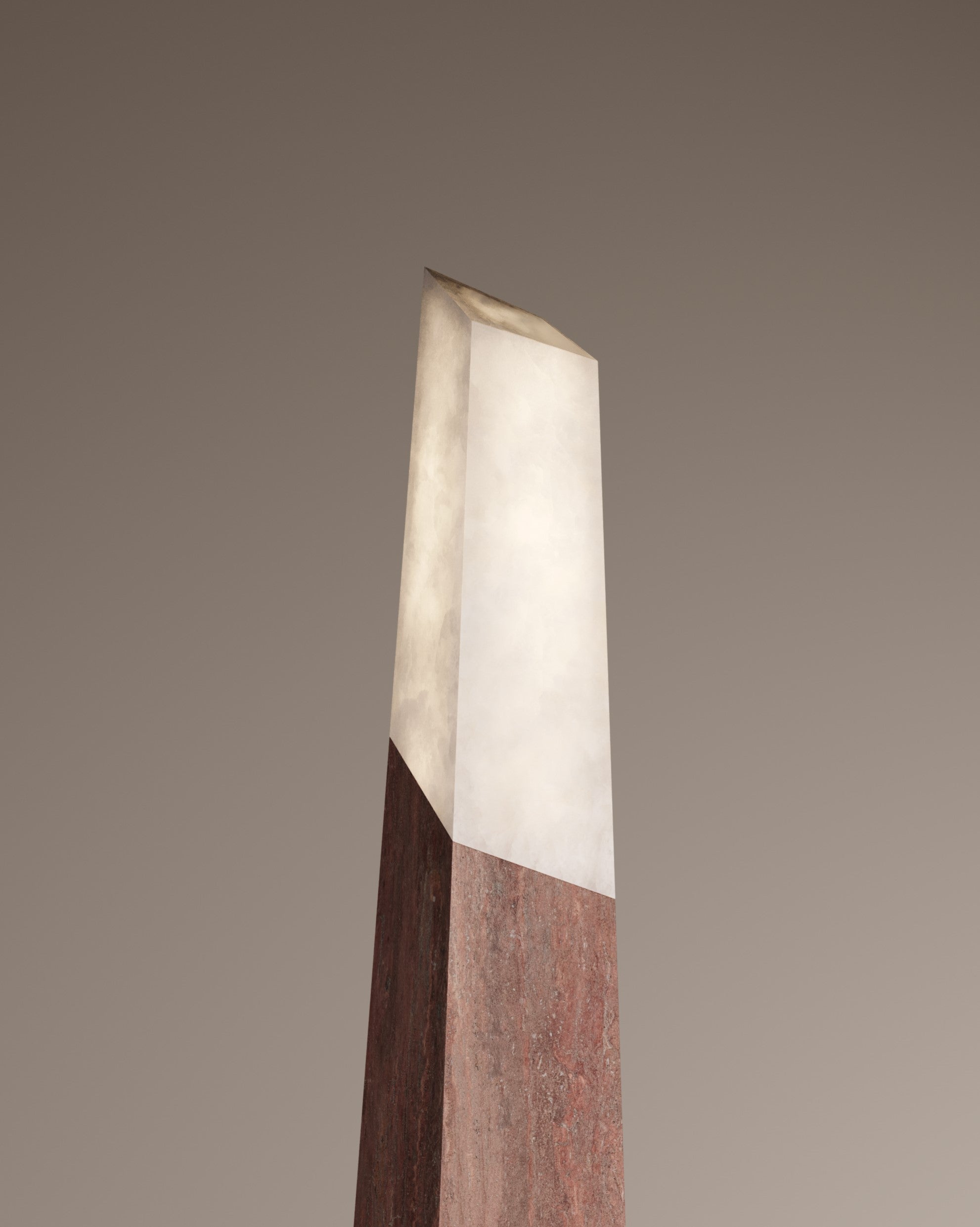 Tecton Floor Lamp in Travertine by Félix Millory for Monitillo 1980 3