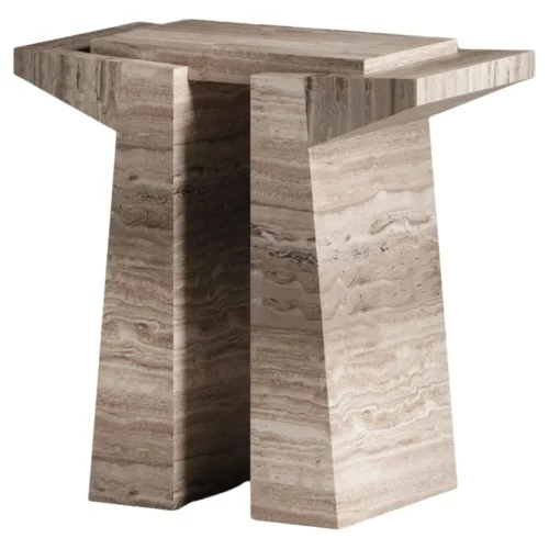 Tecton Small Console in Travertine by Felix Millory for Monitillo 1980 1