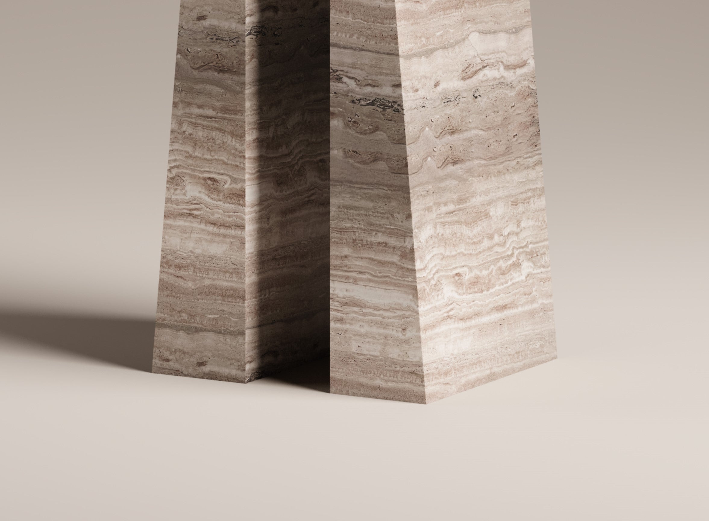 Tecton Small Console in Travertine by Félix Millory for Monitillo 1980 3