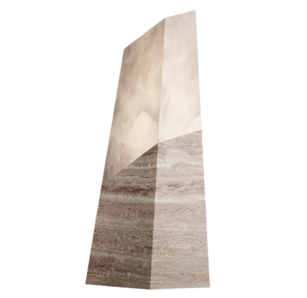 Tecton Table Lamp in Travertine by Félix Millory for Monitillo 1980 1