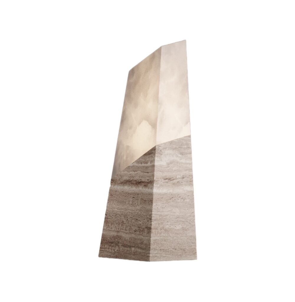 Tecton Table Lamp in Travertine by Félix Millory for Monitillo 1980 1