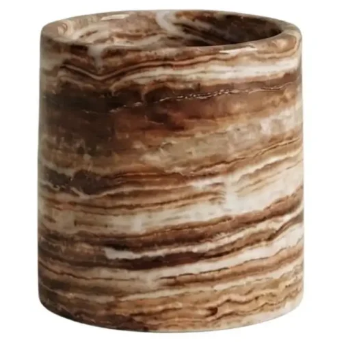 Tecton Vase in Red Alabaster Limited Edition by Felix Millory for Monitillo 1980 1