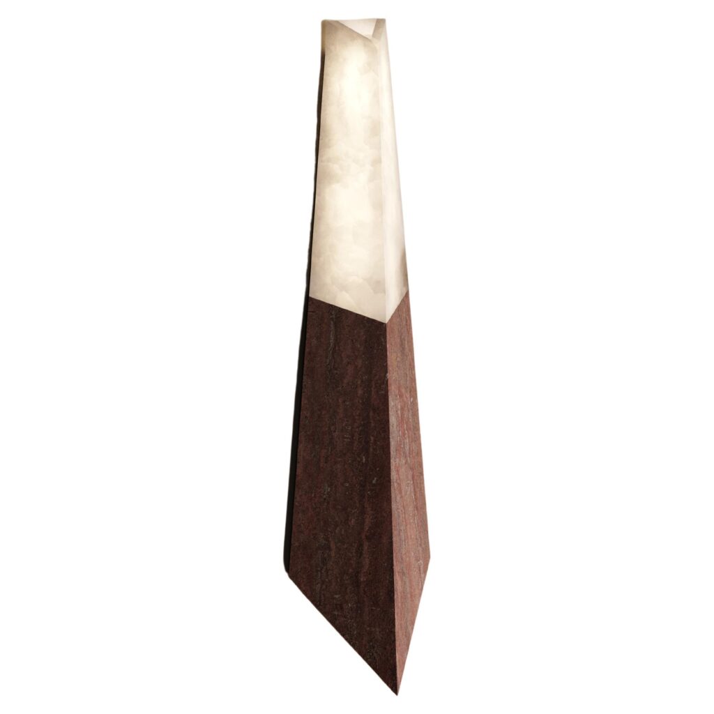 Tecton Wall Lamp in Travertine by Félix Millory for Monitillo 1980 1