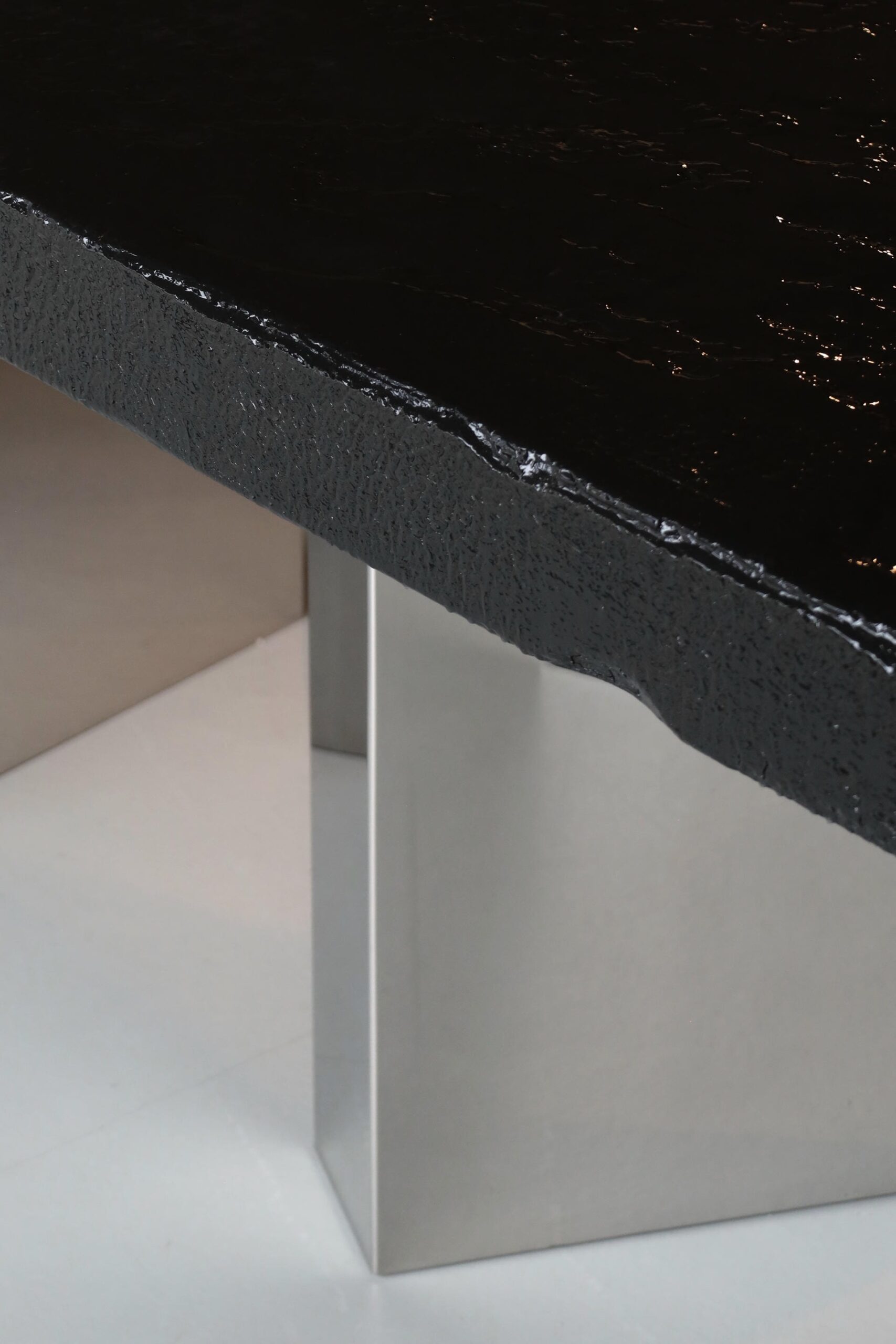 Black Moon One Of a Kind Dining Table in Burnished Wood by Alex Turco 8
