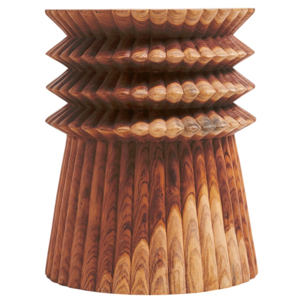 Bruna Teak Wood Stool by Heaps & Woods 1