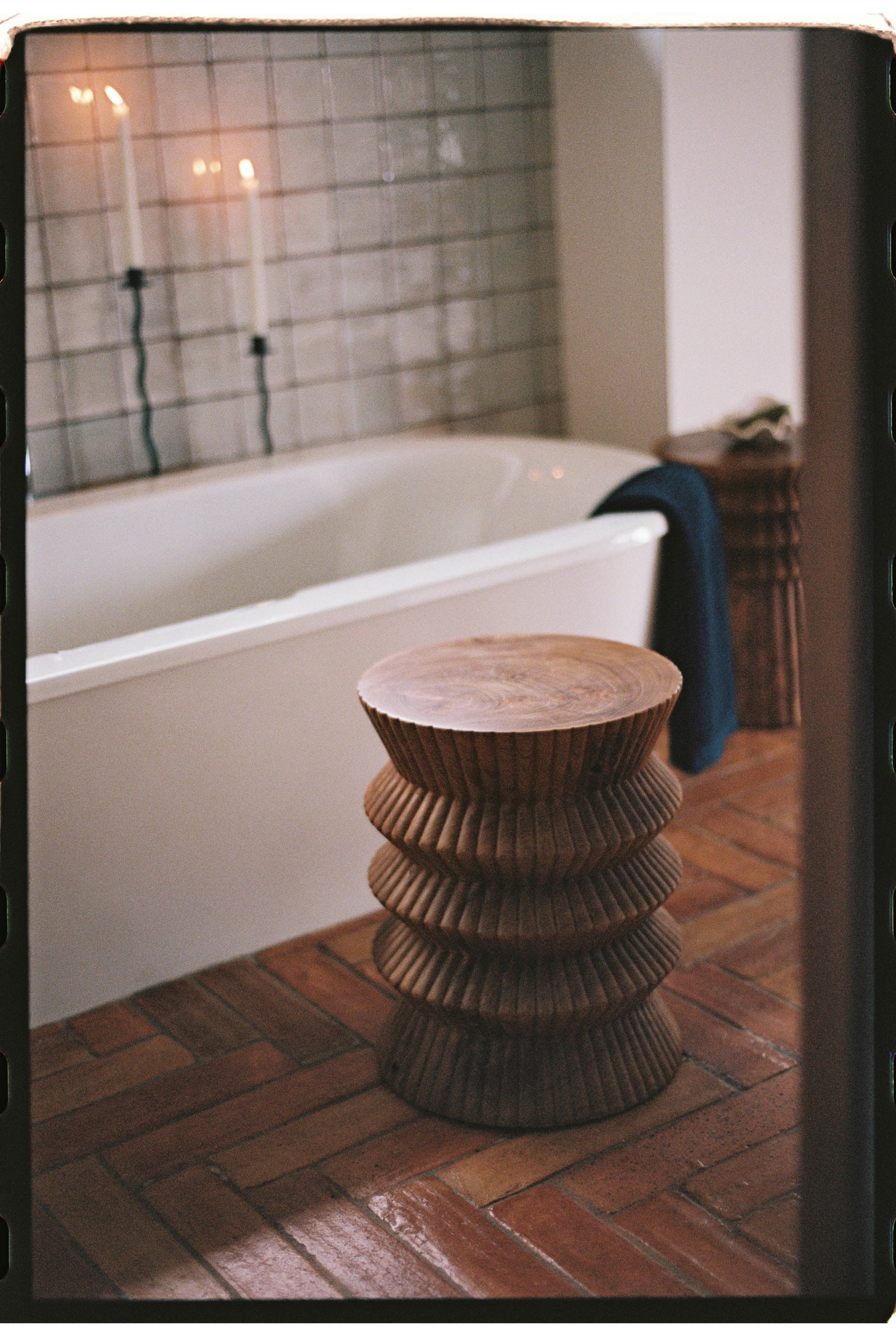 Carla Teak Wood Stool by Heaps Woods 4