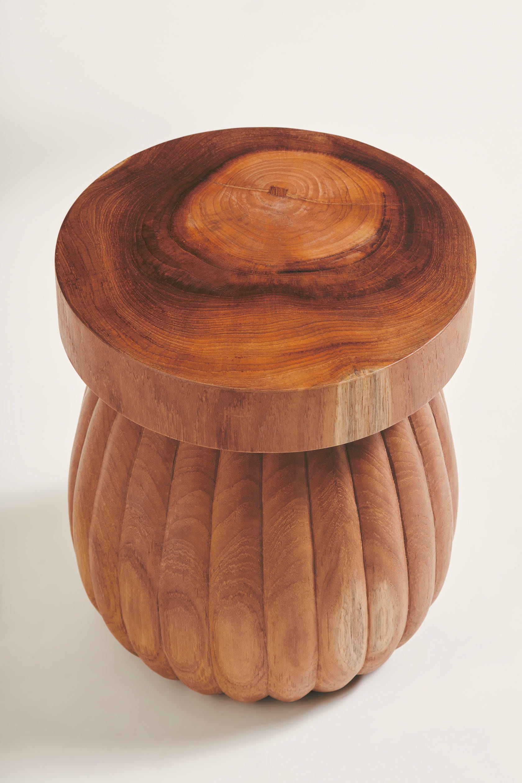 Charlotte Teak Wood Stool by Heaps Woods 3
