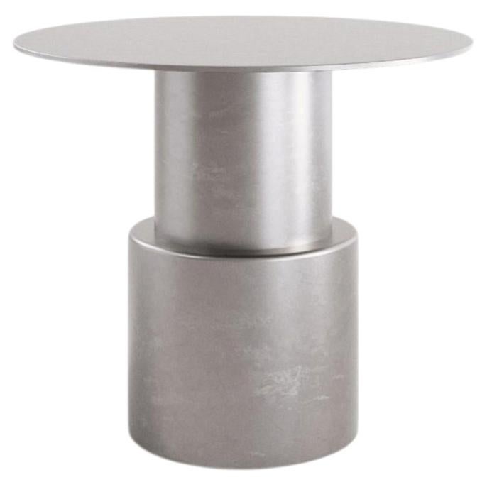Contemporary Round Stainless Steel Maresa Side Table by Pietro Franceschini 1