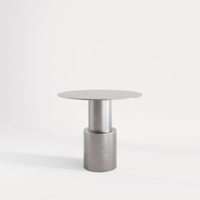 Contemporary Round Stainless Steel Maresa Side Table by Pietro Franceschini 2