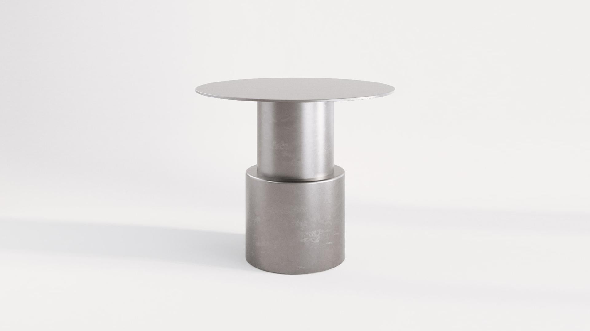 Contemporary Round Stainless Steel Maresa Side Table by Pietro Franceschini 3