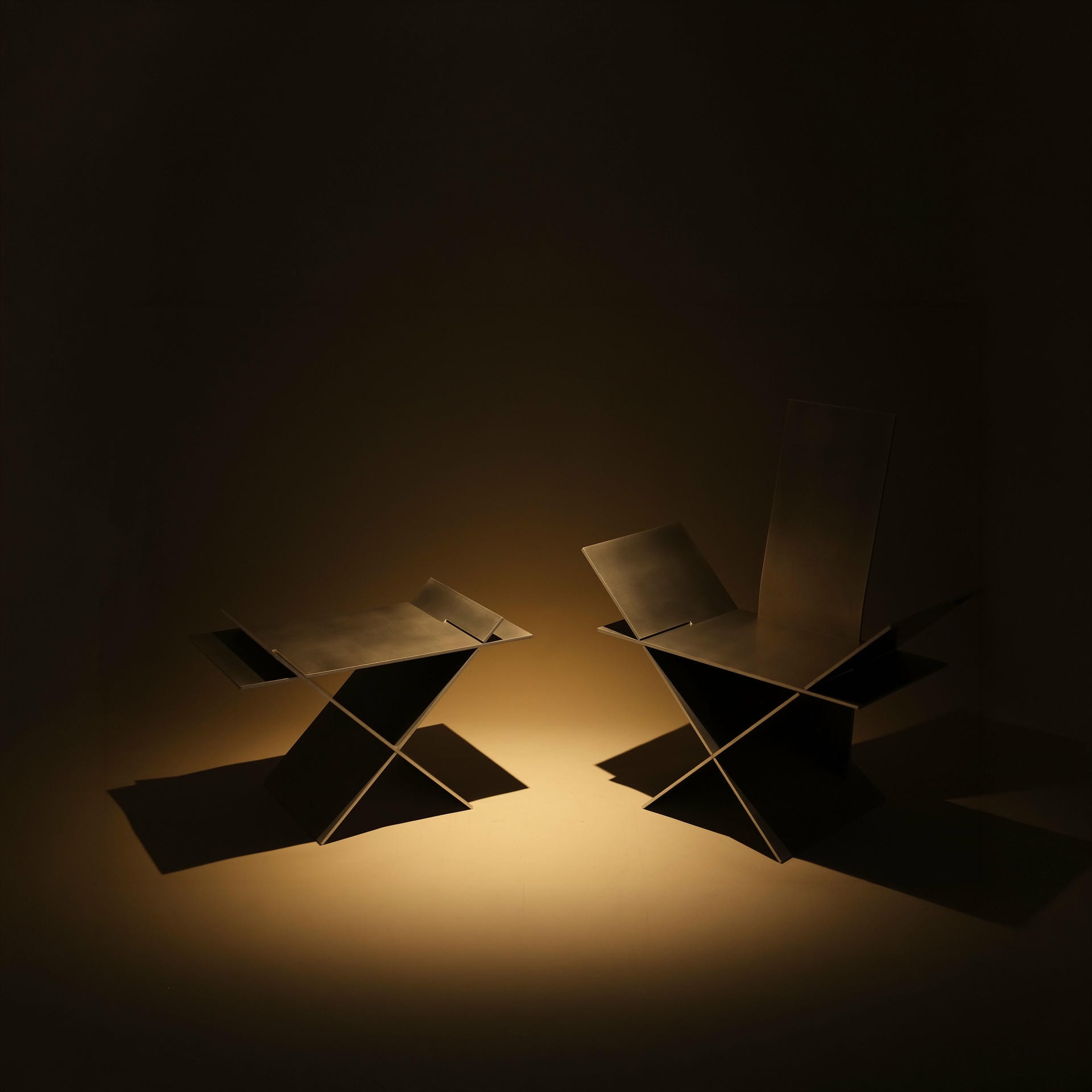 Curulis Aluminium Chair by Bureau of Entropy 7