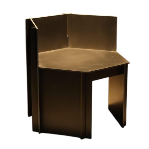 Curulis, Custos Aluminium Ottoman by Bureau of Entropy 1