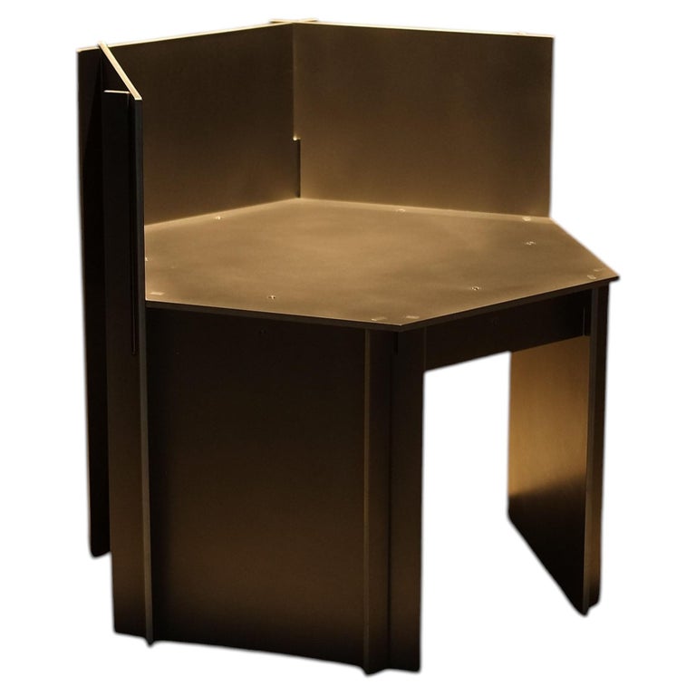 Curulis, Custos Aluminium Ottoman by Bureau of Entropy 1