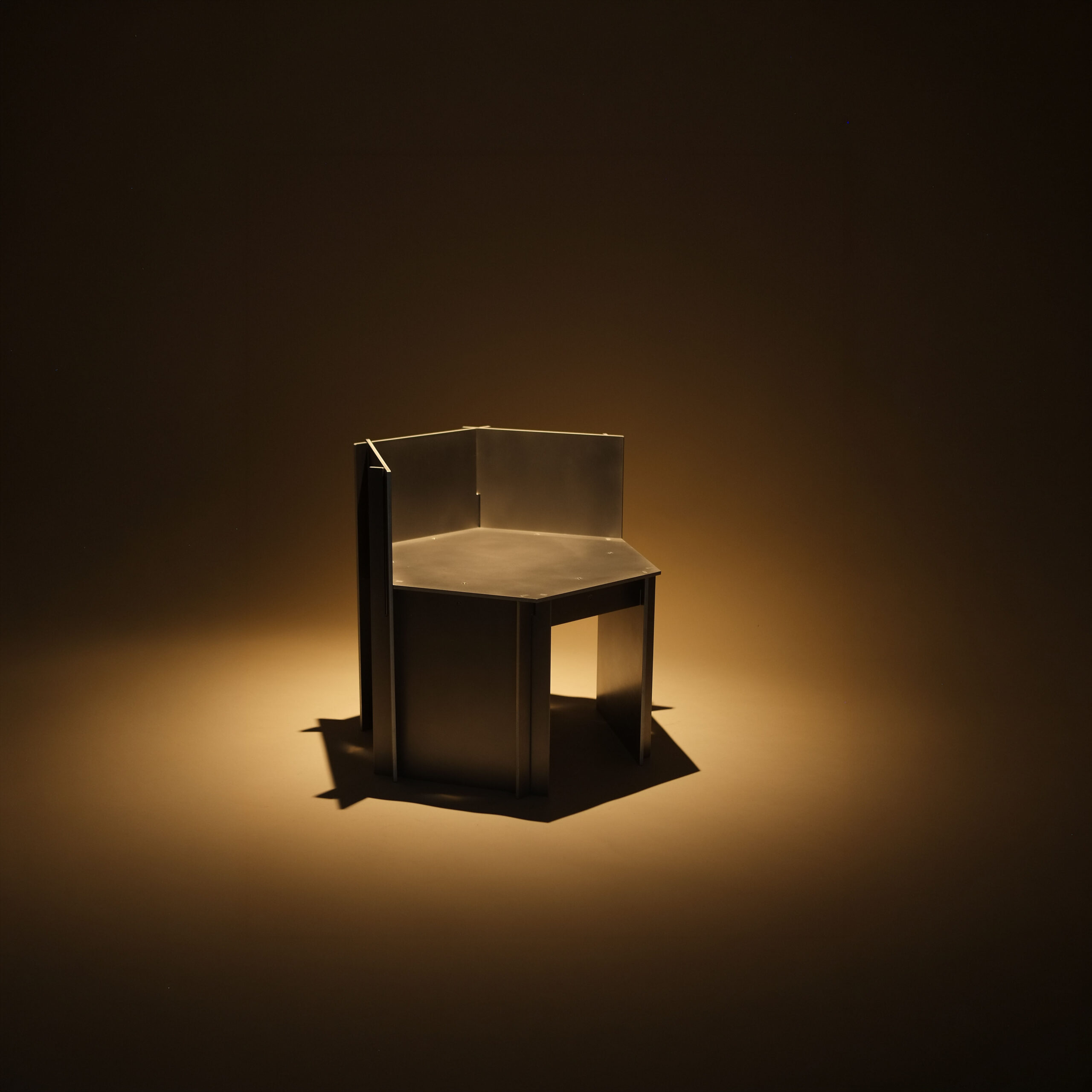 Curulis, Custos Aluminium Ottoman by Bureau of Entropy 2