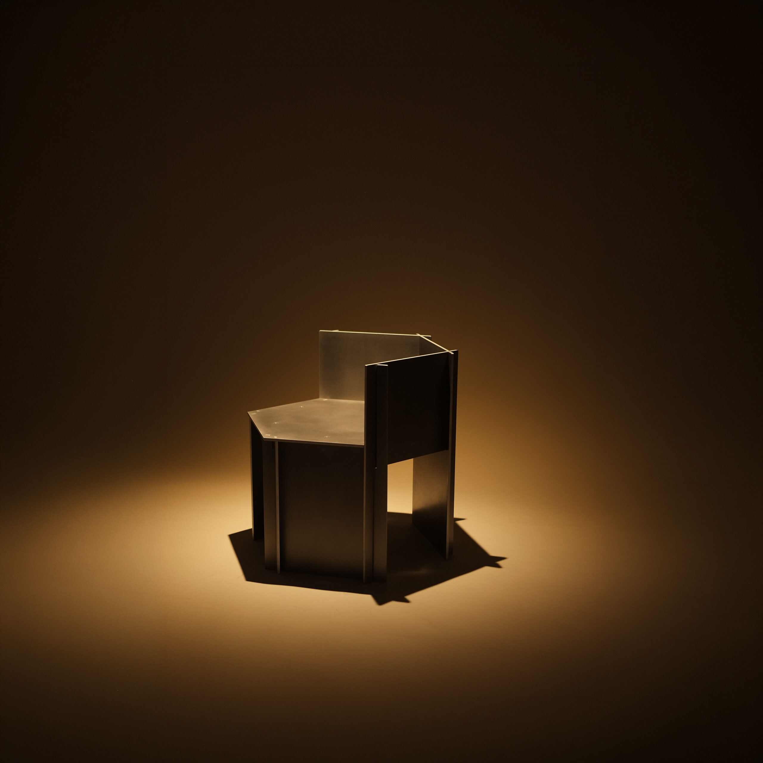 Curulis, Custos Aluminium Ottoman by Bureau of Entropy 3