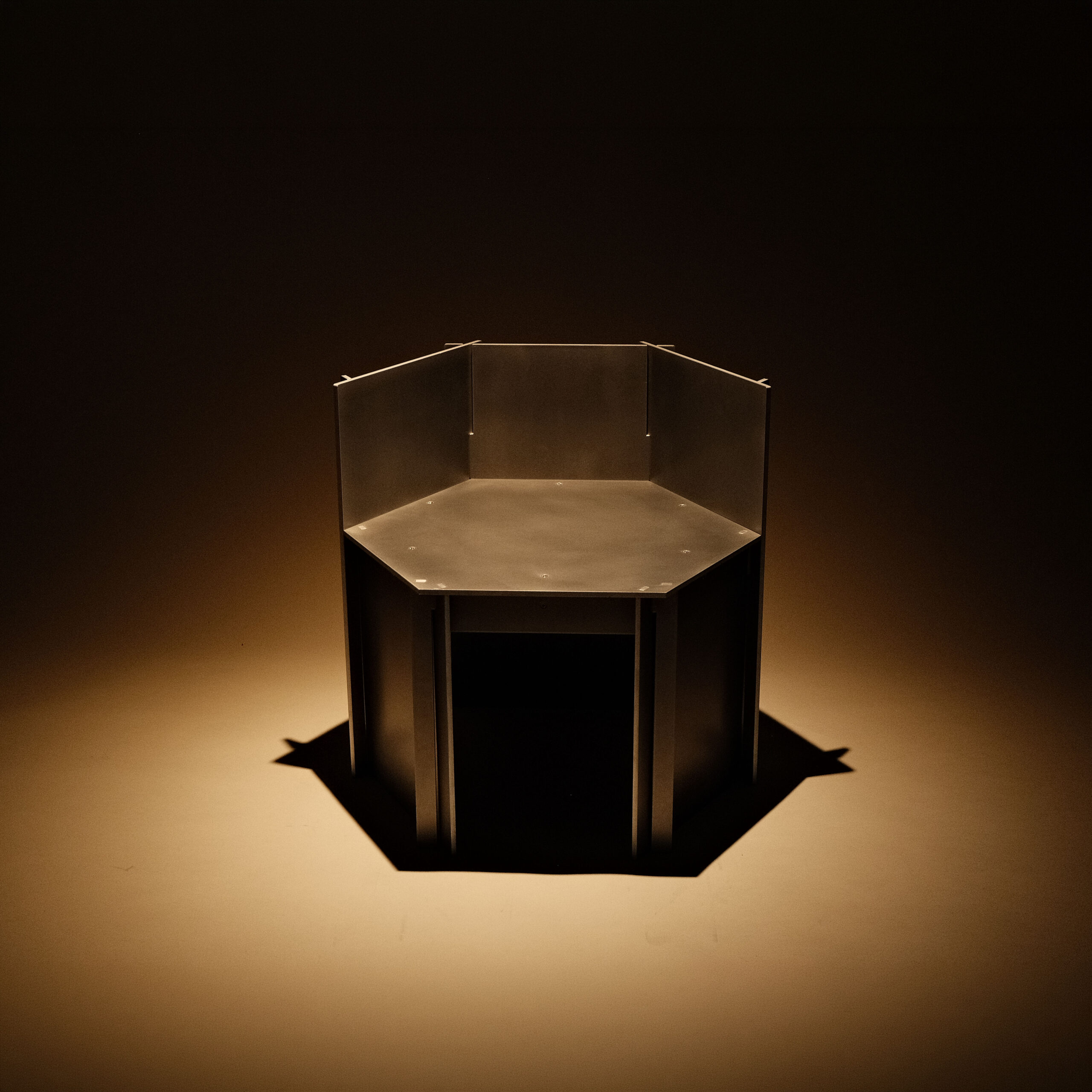 Curulis, Custos Aluminium Ottoman by Bureau of Entropy 5