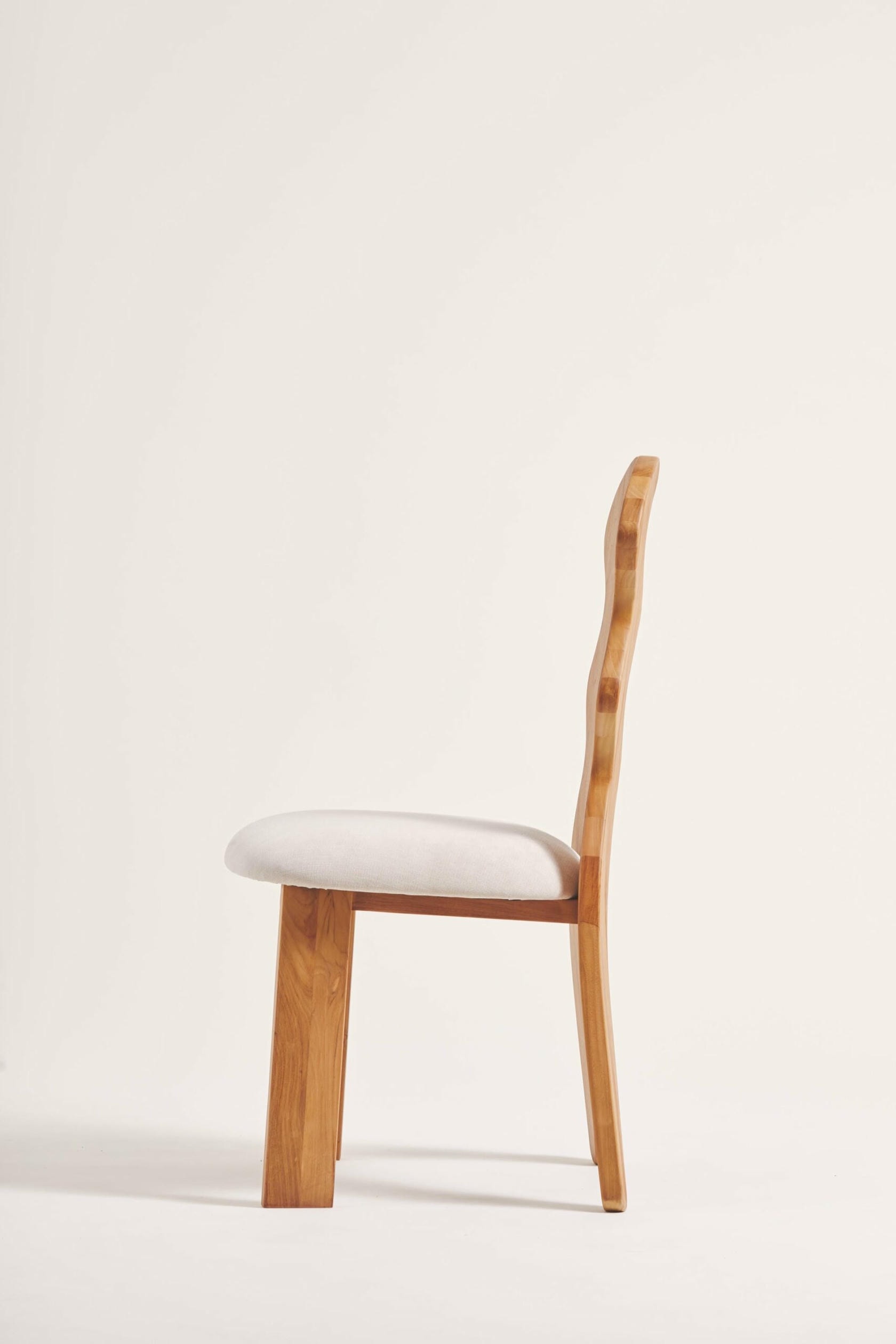 Curvy Teak Wood Dining Chair by Heaps & Woods 2