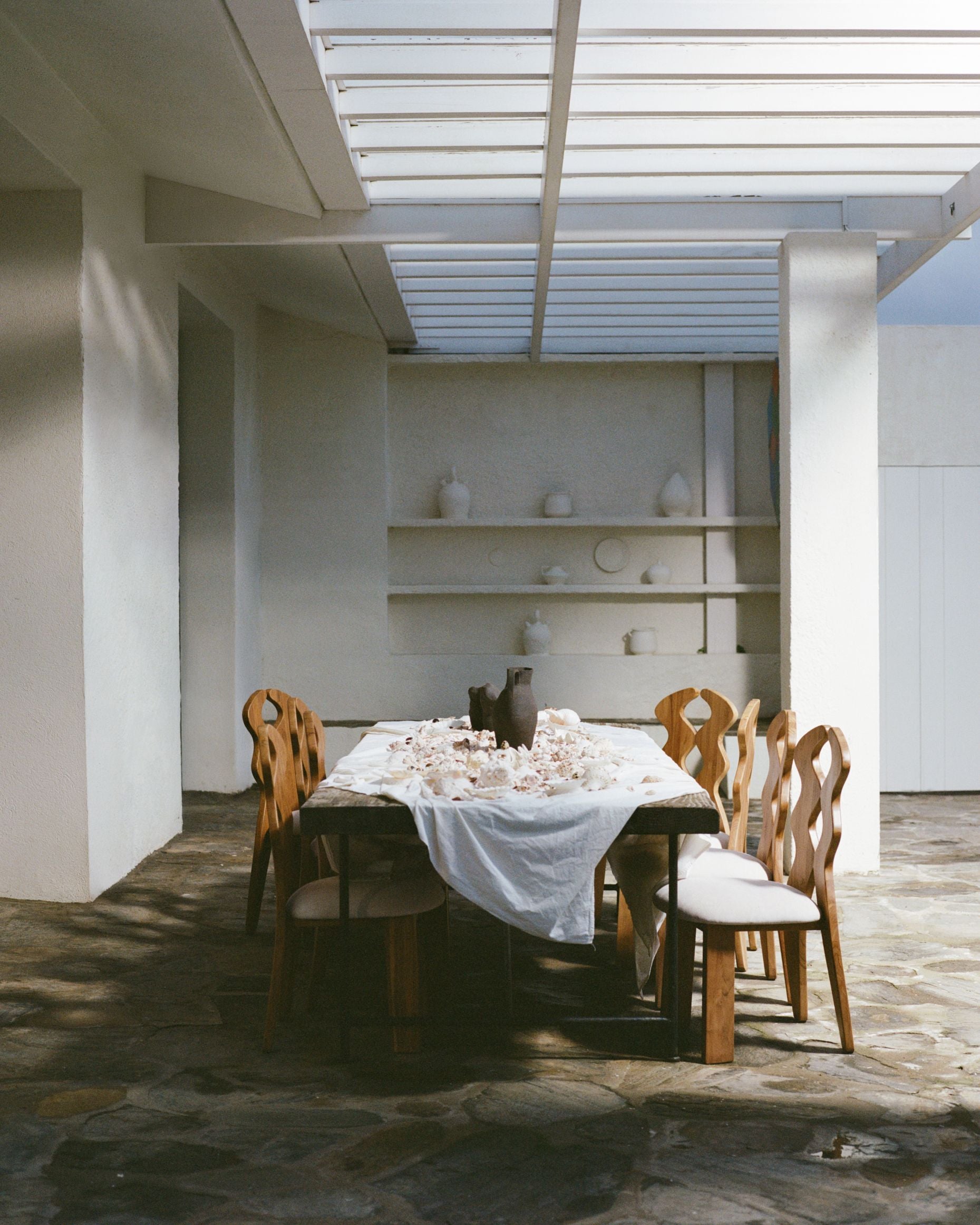 Curvy Teak Wood Dining Chair by Heaps & Woods 5