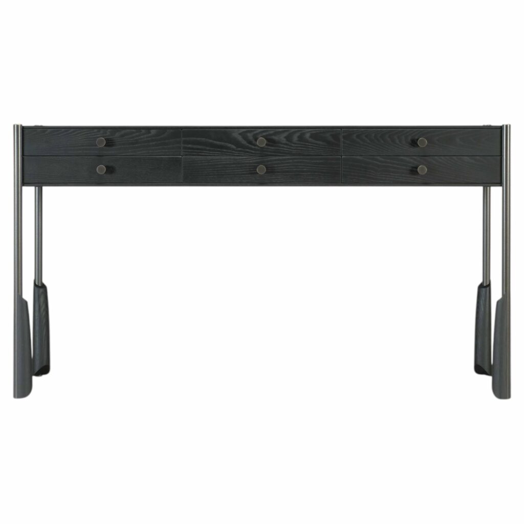 Ebonized White Ash Altai Apothecary Console Table by SKRAM 1