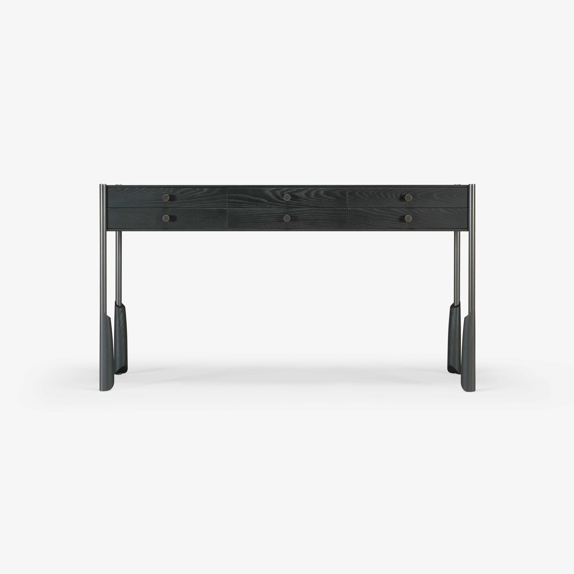 Ebonized White Ash Altai Apothecary Console Table by SKRAM 2