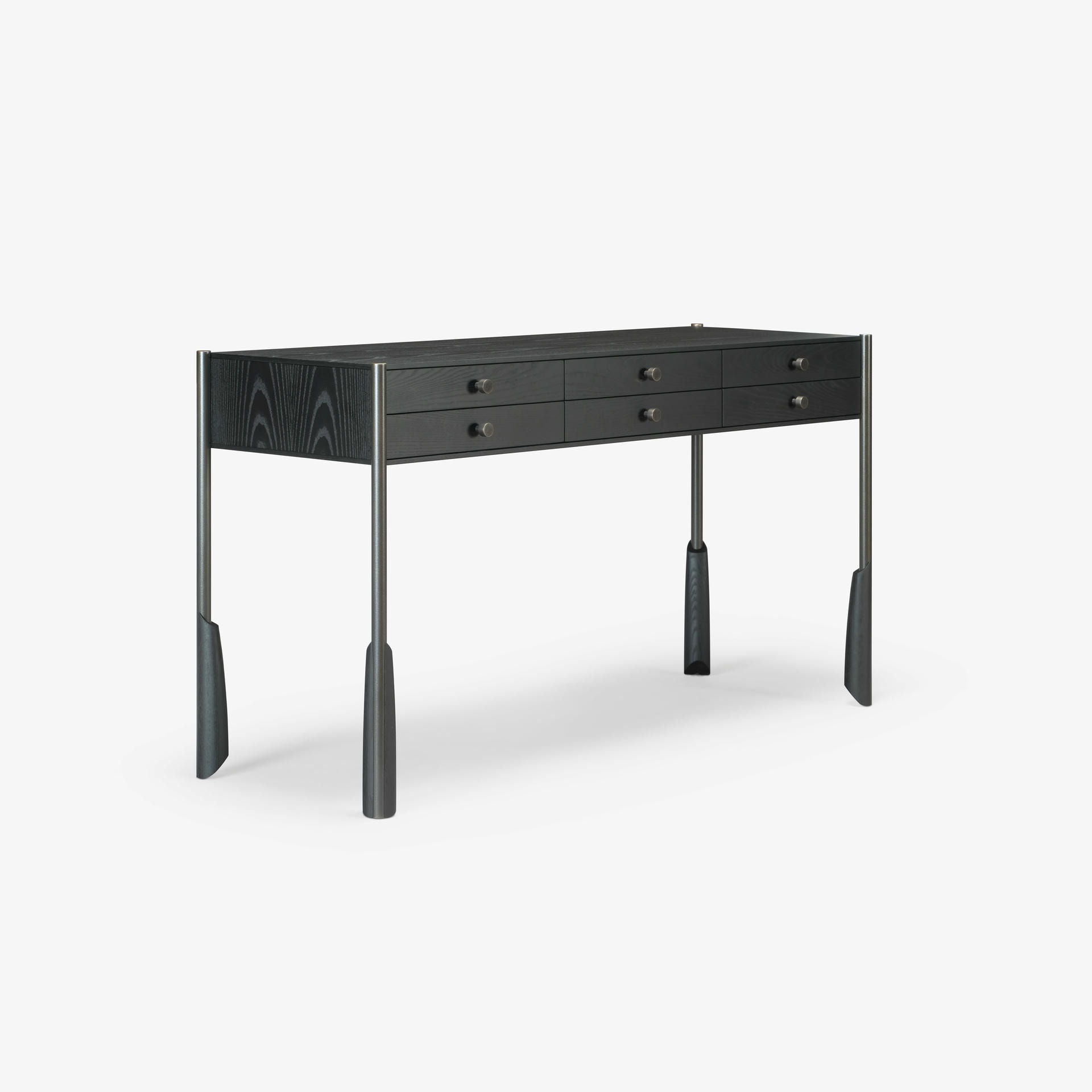 Ebonized White Ash Altai Apothecary Console Table by SKRAM 3