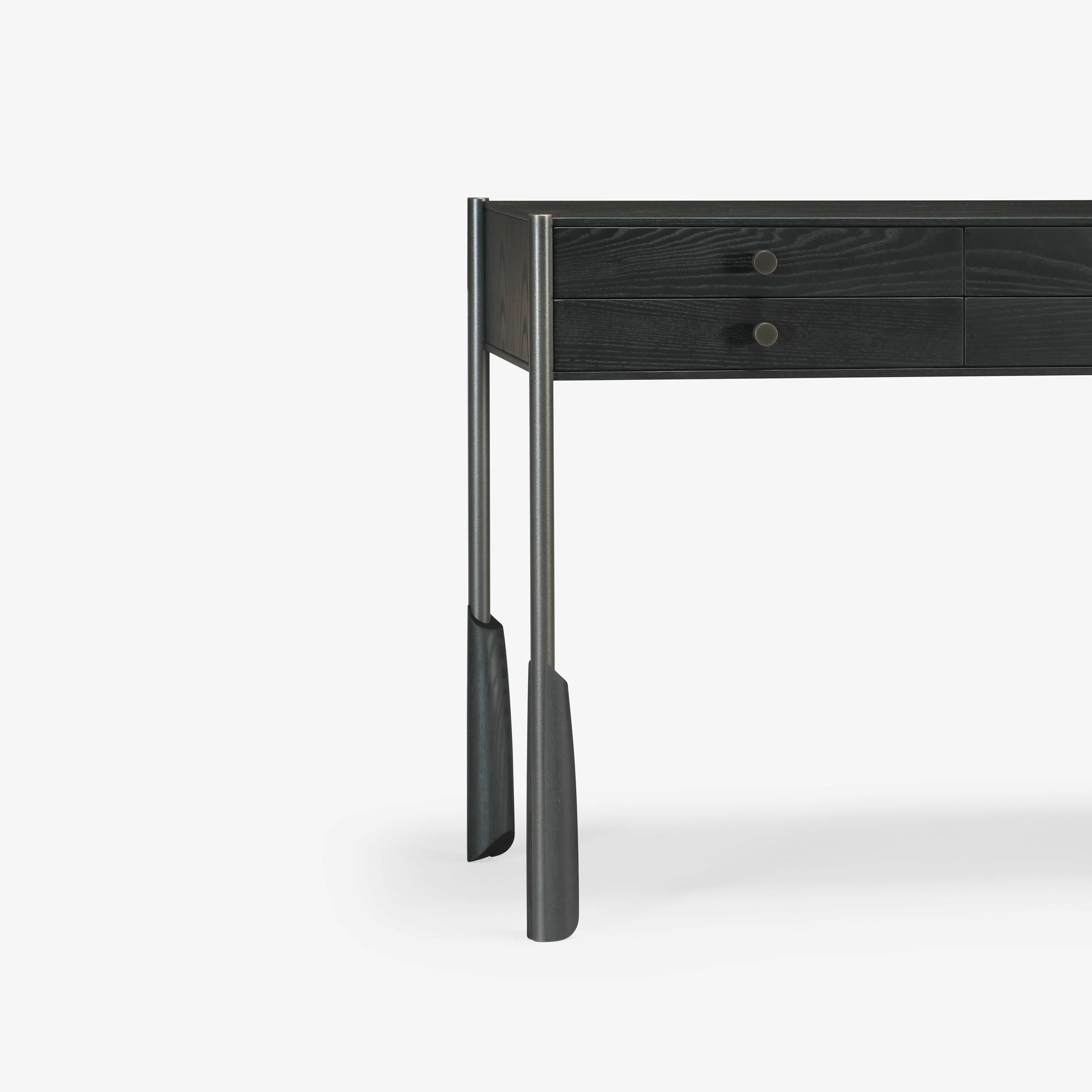 Ebonized White Ash Altai Apothecary Console Table by SKRAM 5