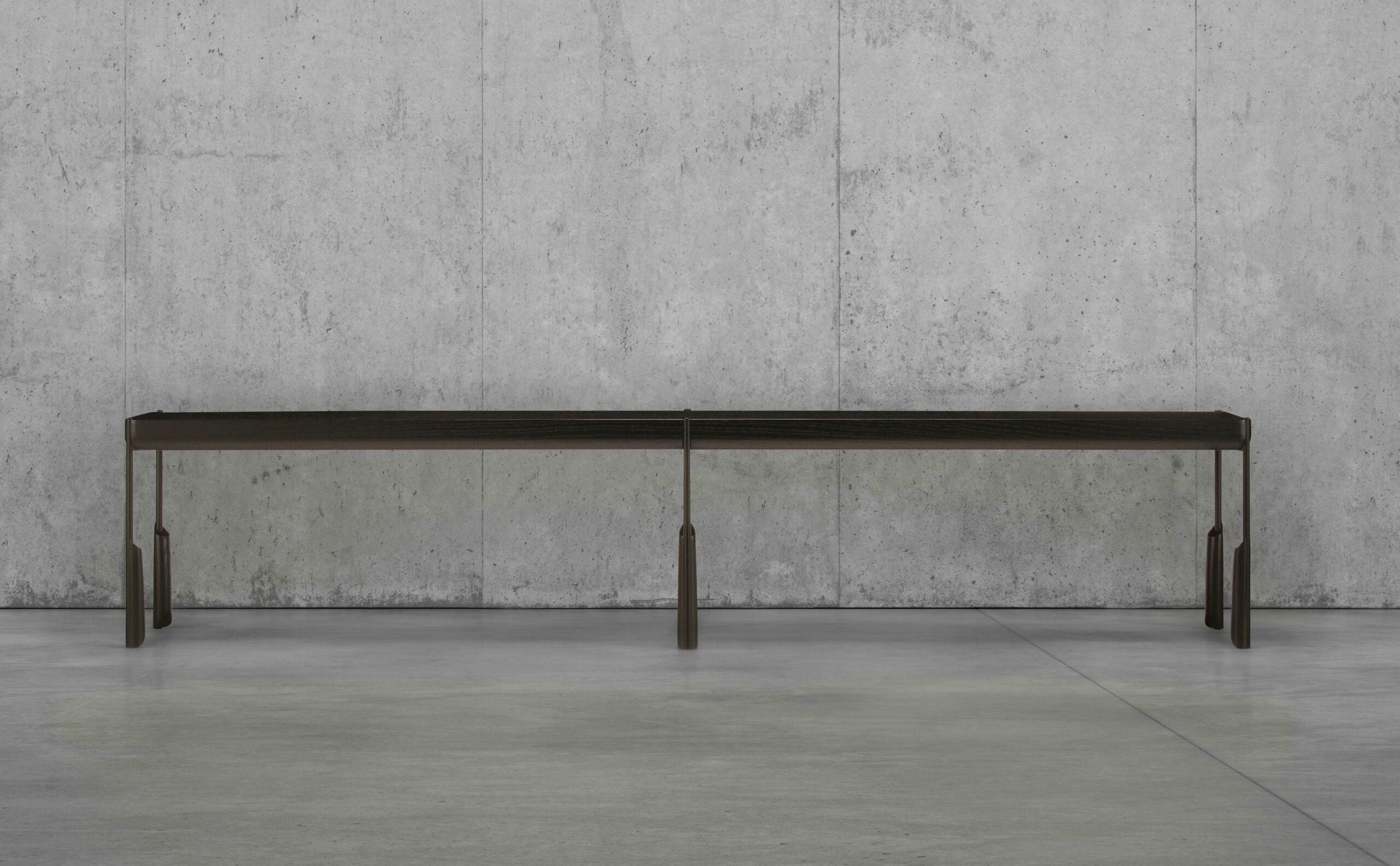 Ebonized White Ash Altai Bench by SKRAM 2