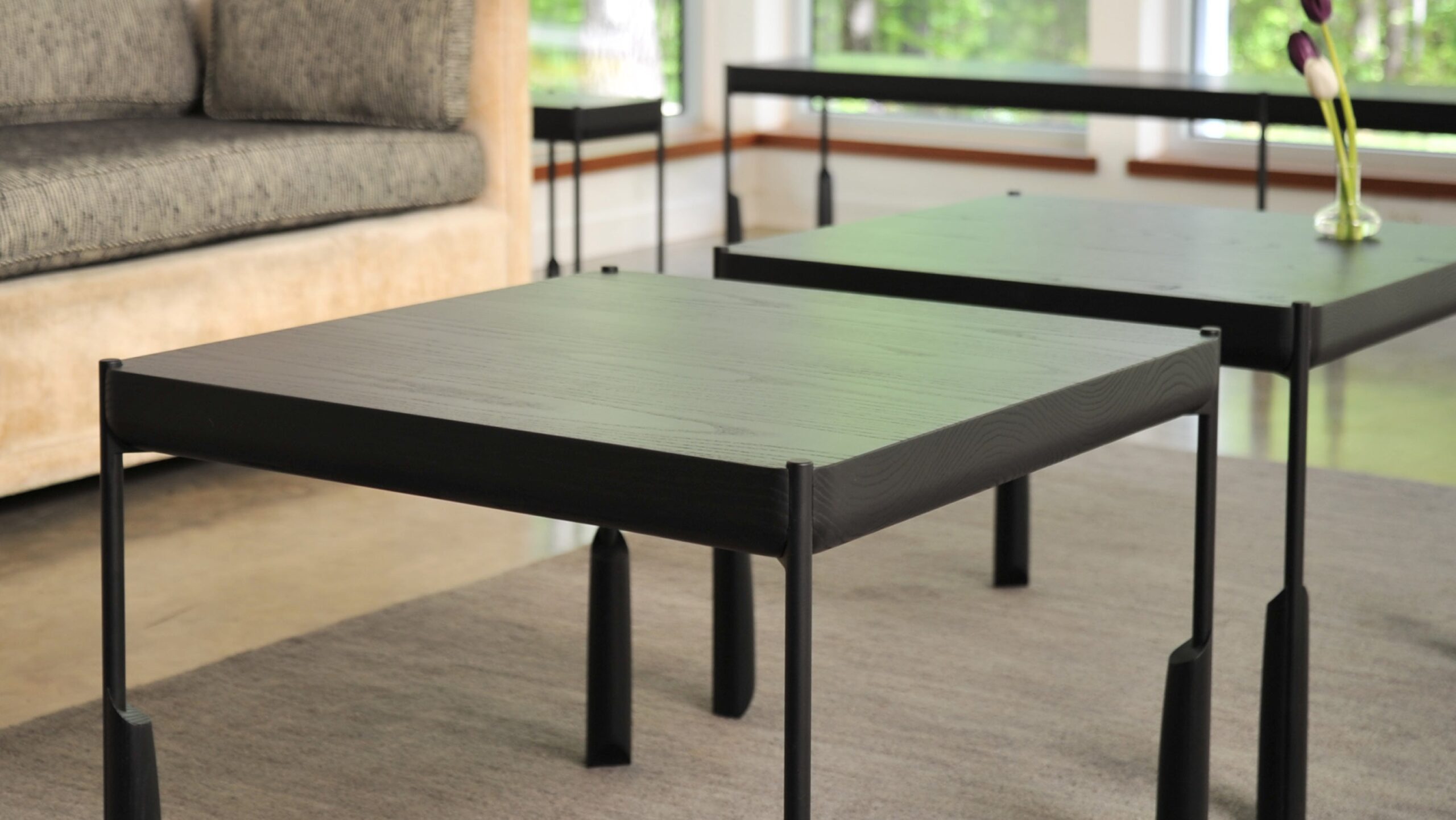 Ebonized White Ash Altai Side Table by SKRAM 8