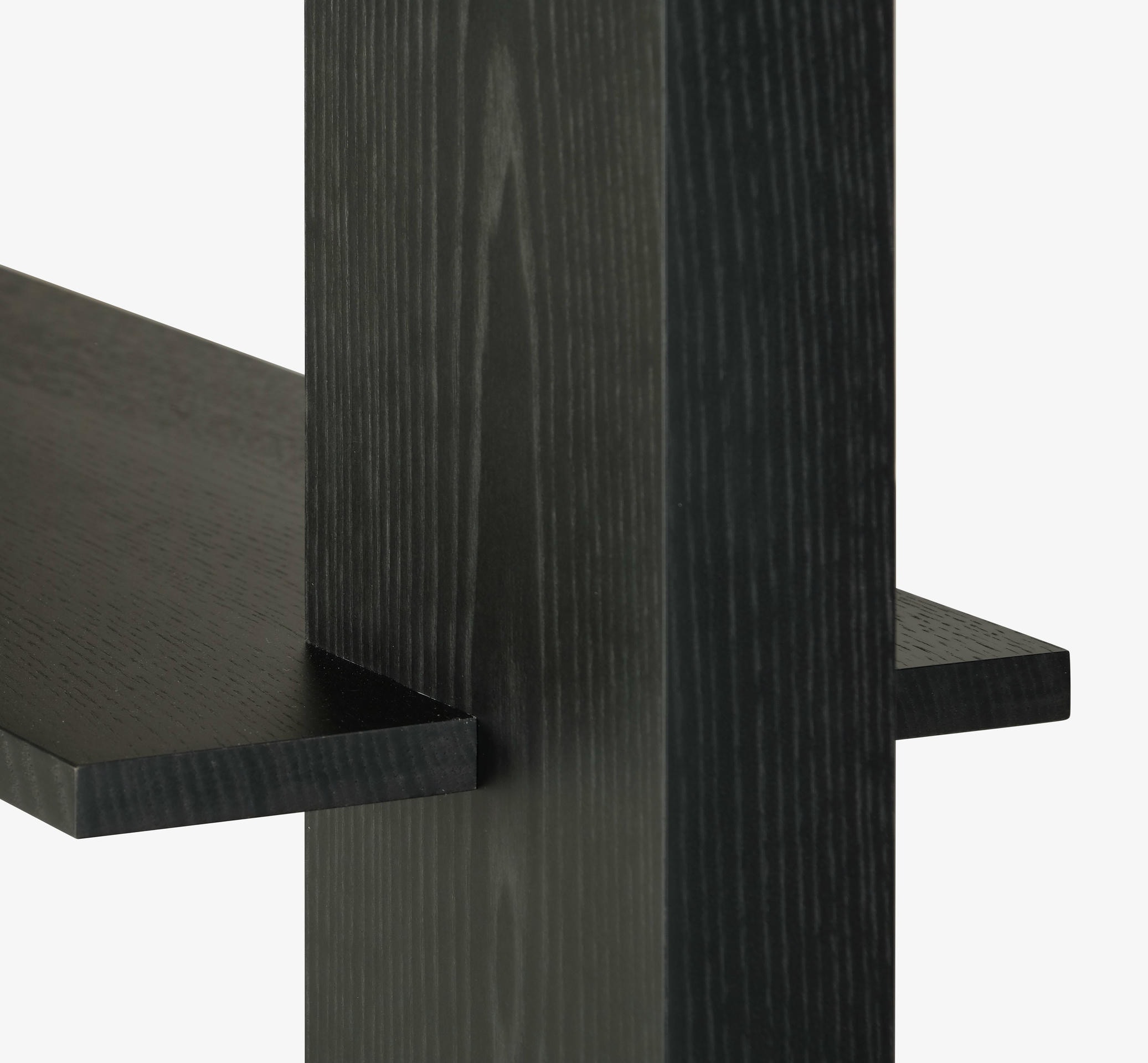 Ebonized White Ash Wishbone Shelving by SKRAM 4
