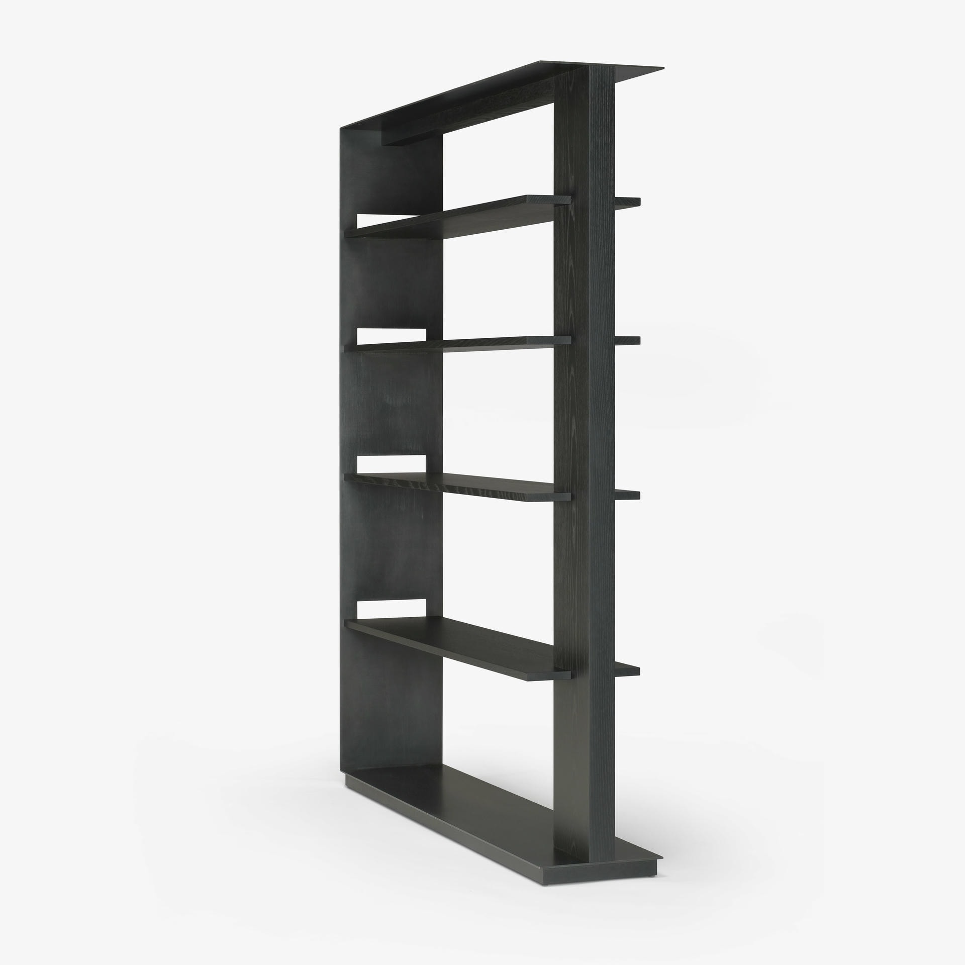 Ebonized White Ash Wishbone Shelving by SKRAM 5