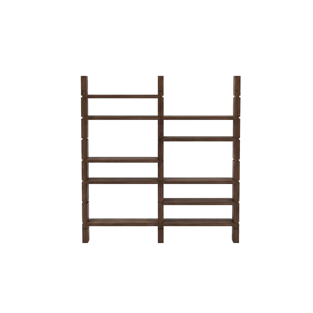 Grant Walnut Double Bookshelf by Lusano 1