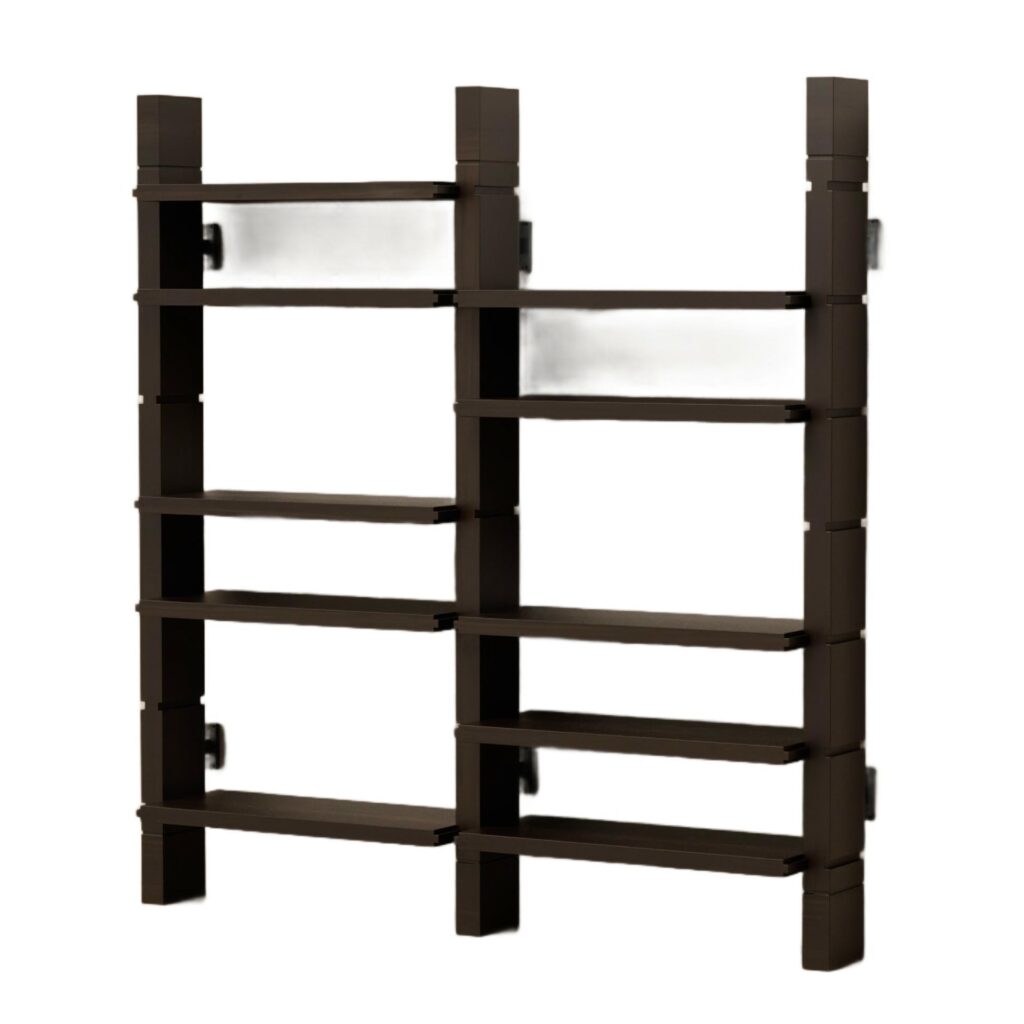 Grant Walnut Double Bookshelf by Lusano 1