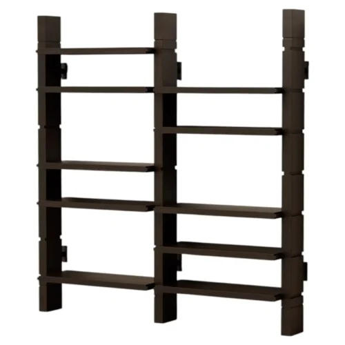 Grant Walnut Double Bookshelf by Lusano 1
