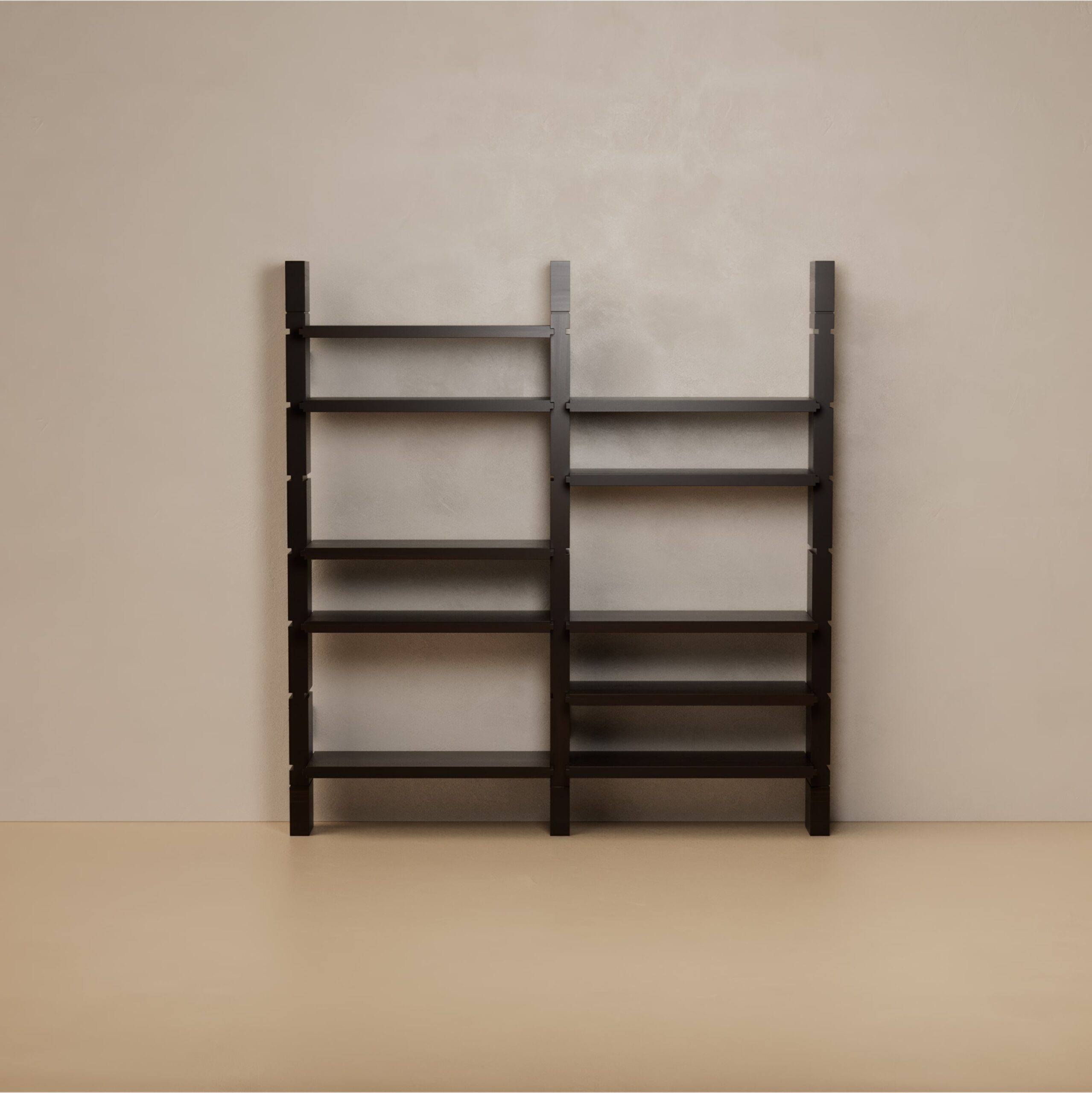 Grant Walnut Double Bookshelf by Lusano 2