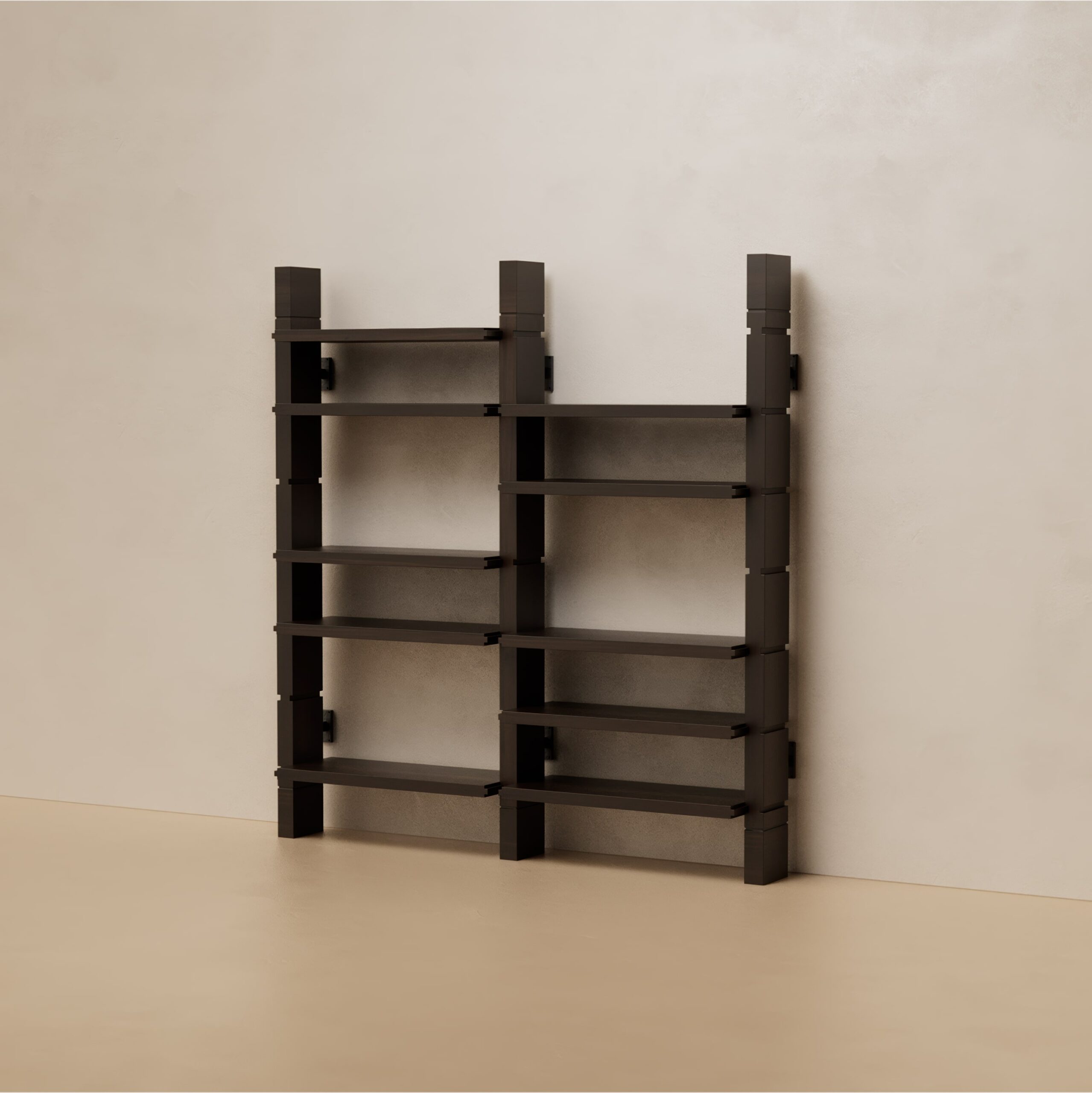 Grant Walnut Double Bookshelf by Lusano 3