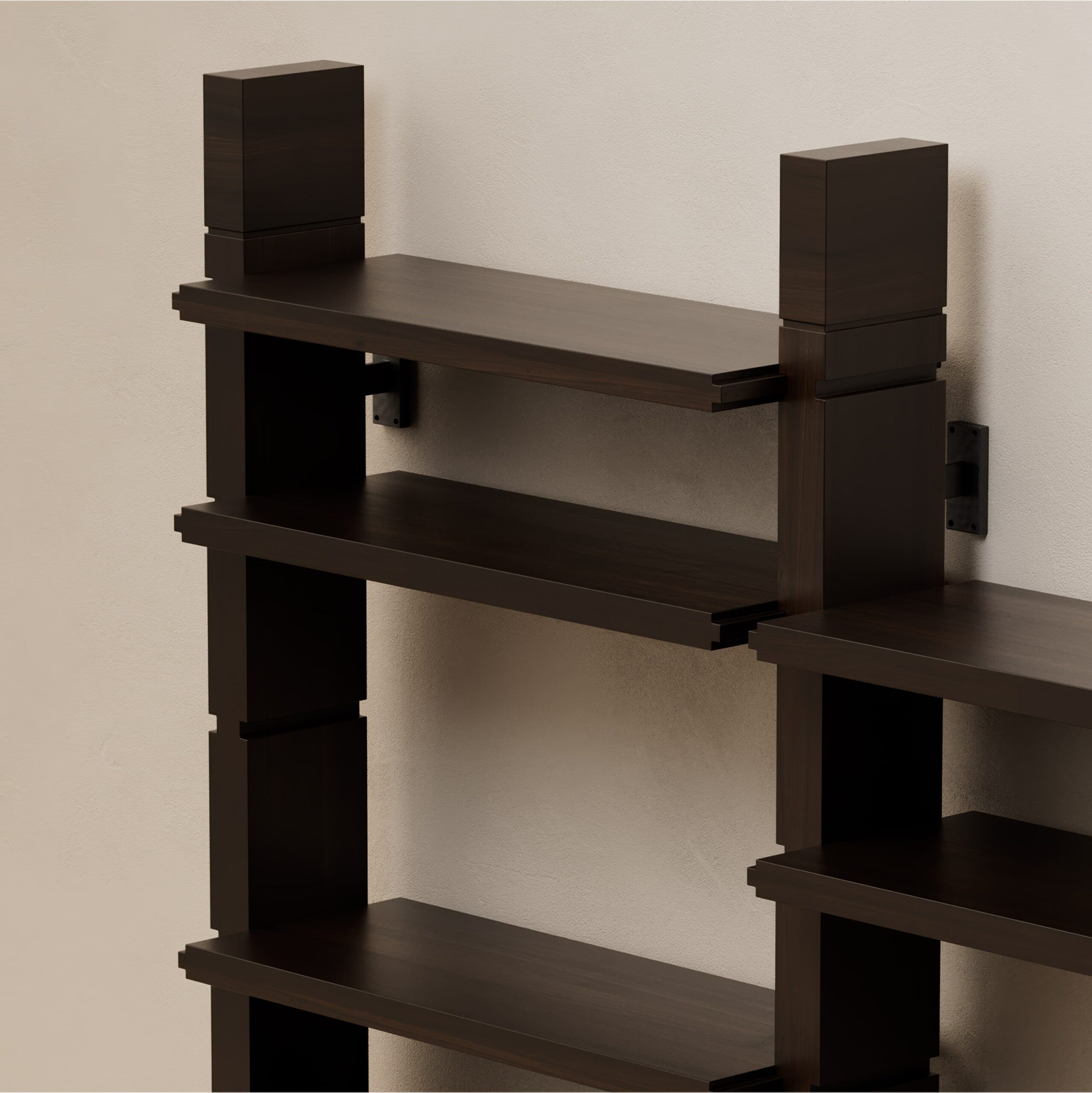 Grant Walnut Double Bookshelf by Lusano 4