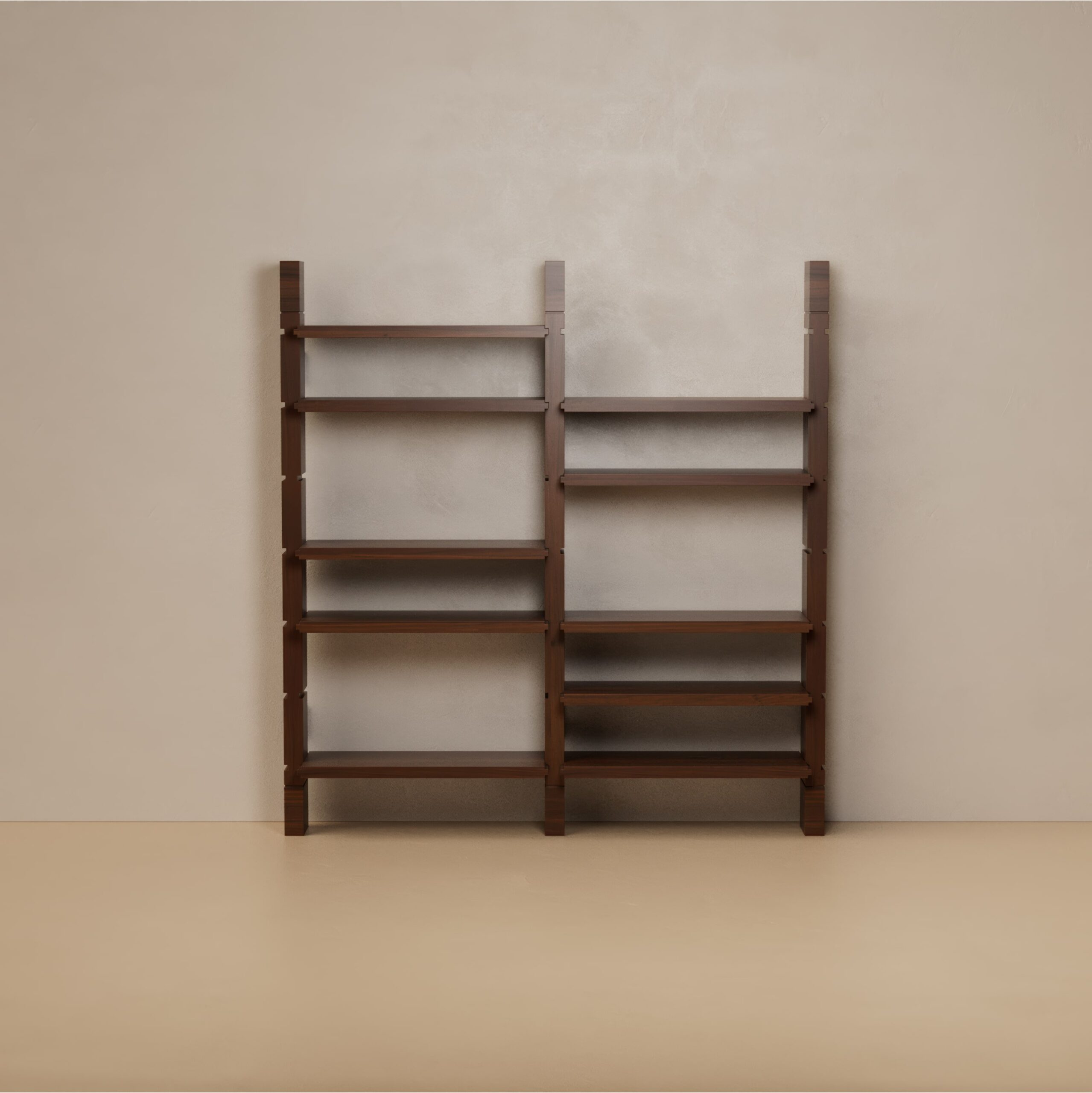 Grant Walnut Double Bookshelf by Lusano 5