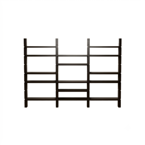 Grant Walnut Triple Bookshelf by Lusano 1