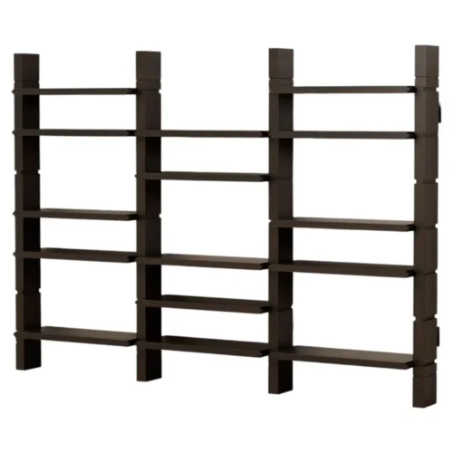 Grant Walnut Triple Bookshelf by Lusano 1