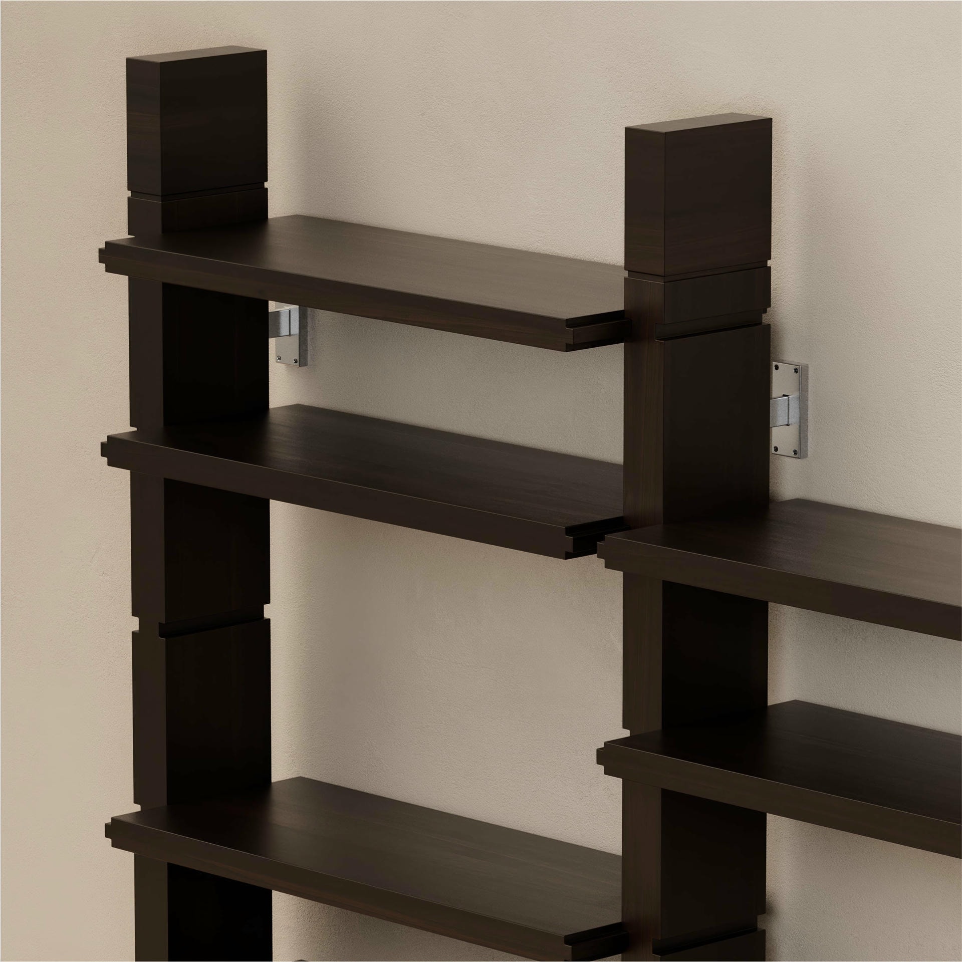 Grant Walnut Triple Bookshelf by Lusano 5