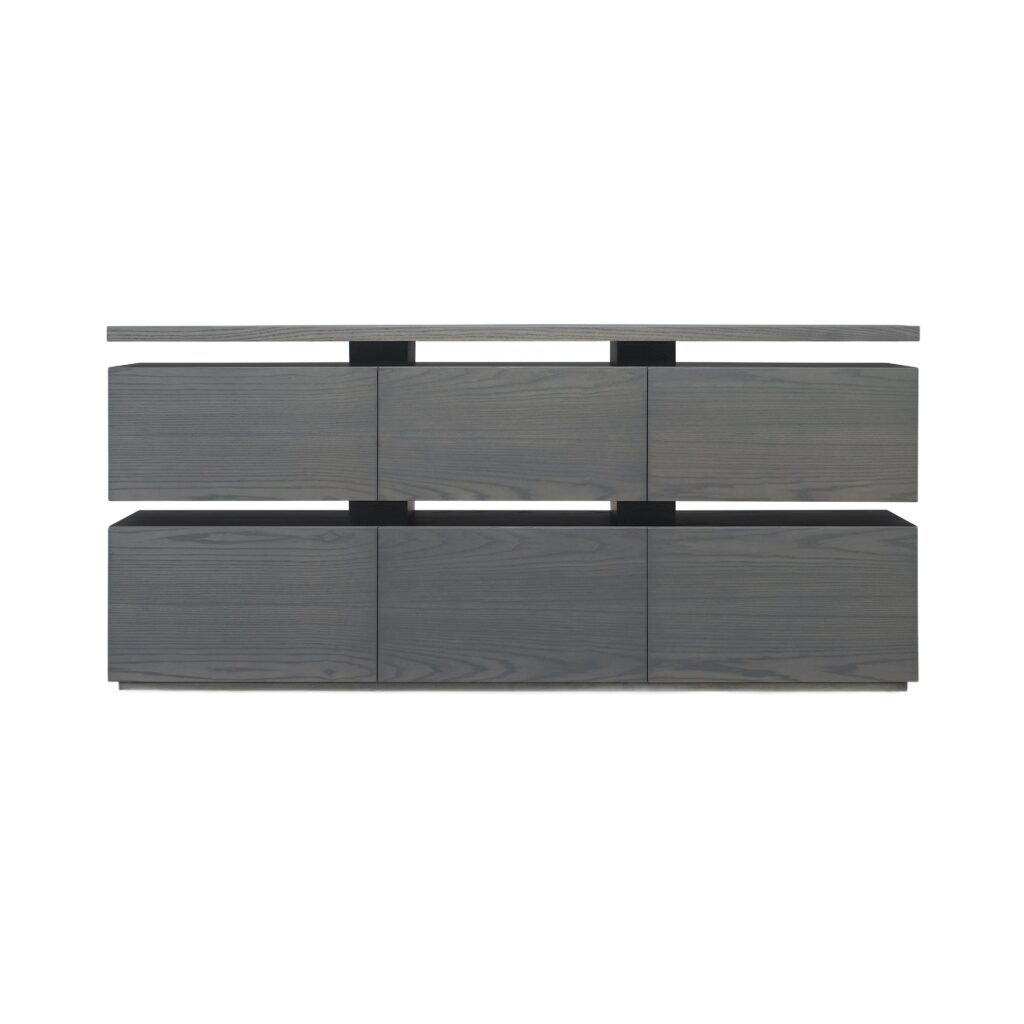 Grey White Ash Wishbone Credenza by SKRAM 1