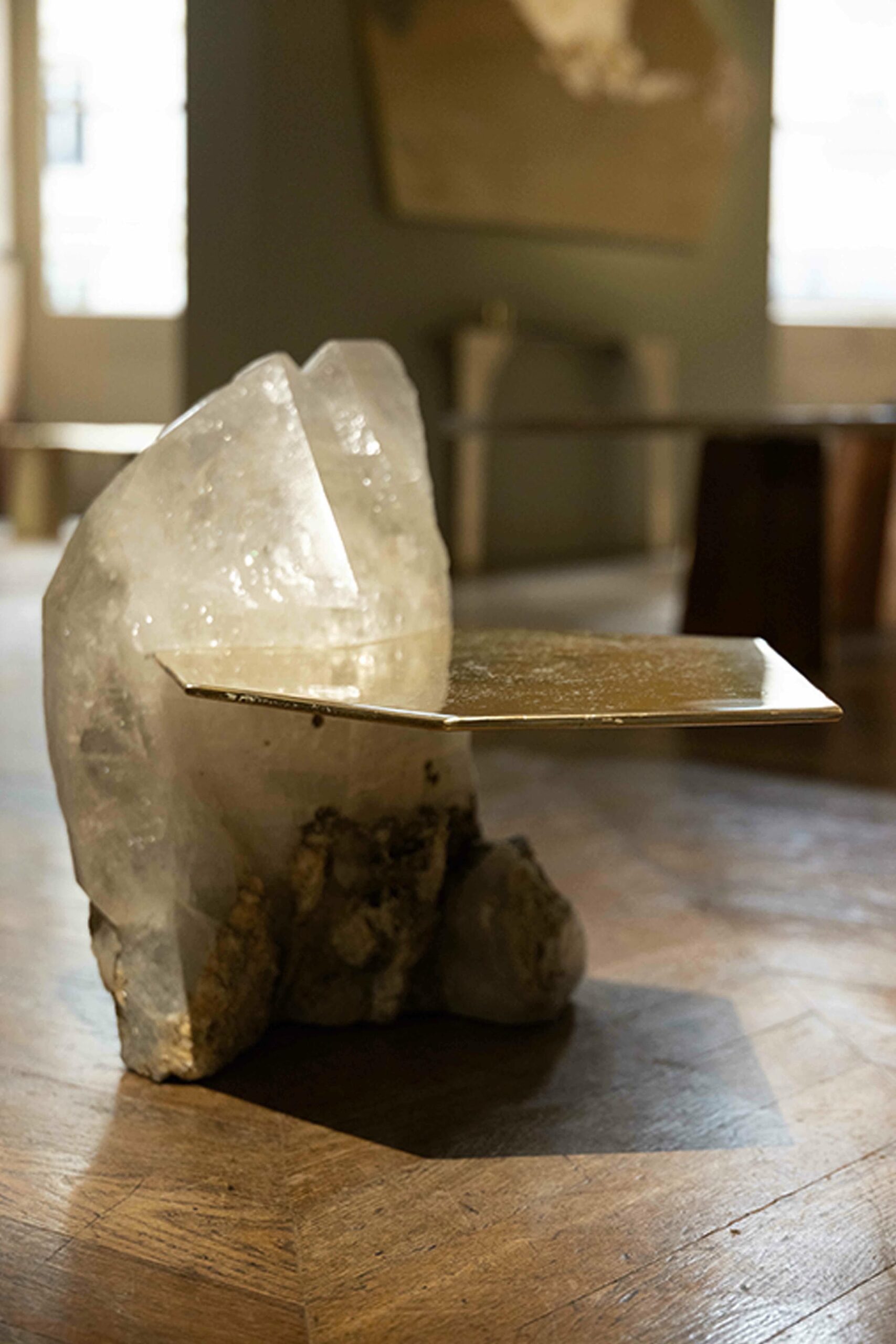 Ialino One Of A Kind Sculptural Coffee Table in Crystal & Quartz by Alex Turco 6