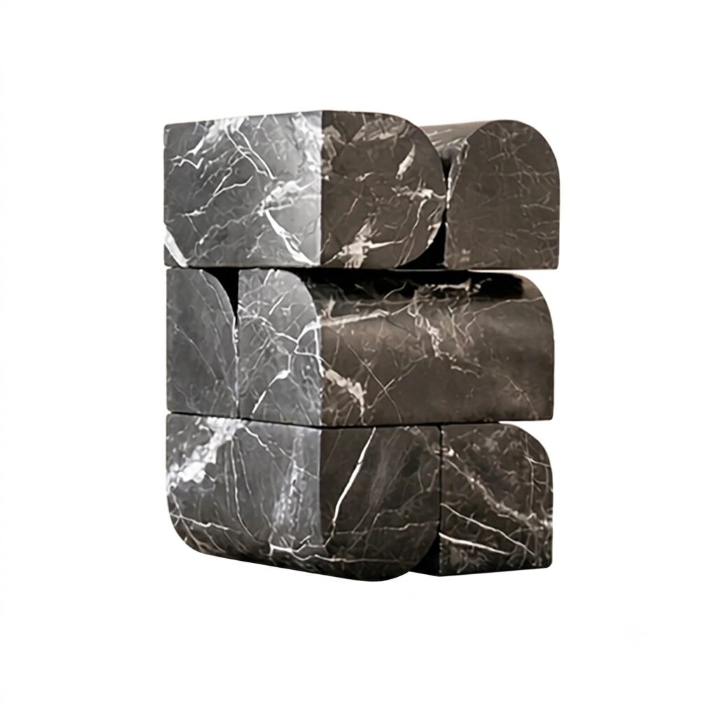 Mindscape 01 Large Black Marble Sculpture by Jeroen Broux 1