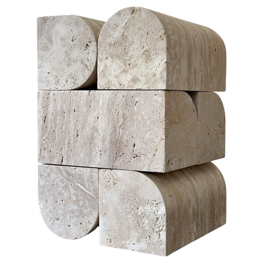 Mindscape 01 XL Travertine Sculpture by Jeroen Broux 1